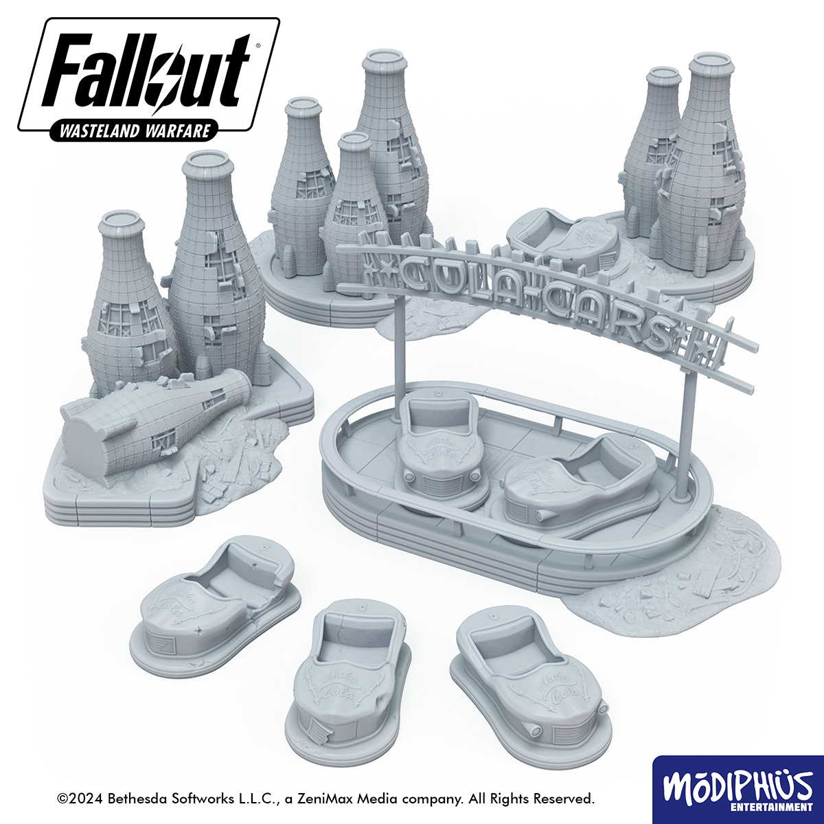 Fallout: Terrain - Print at Home - Cola-Cars Arena STL