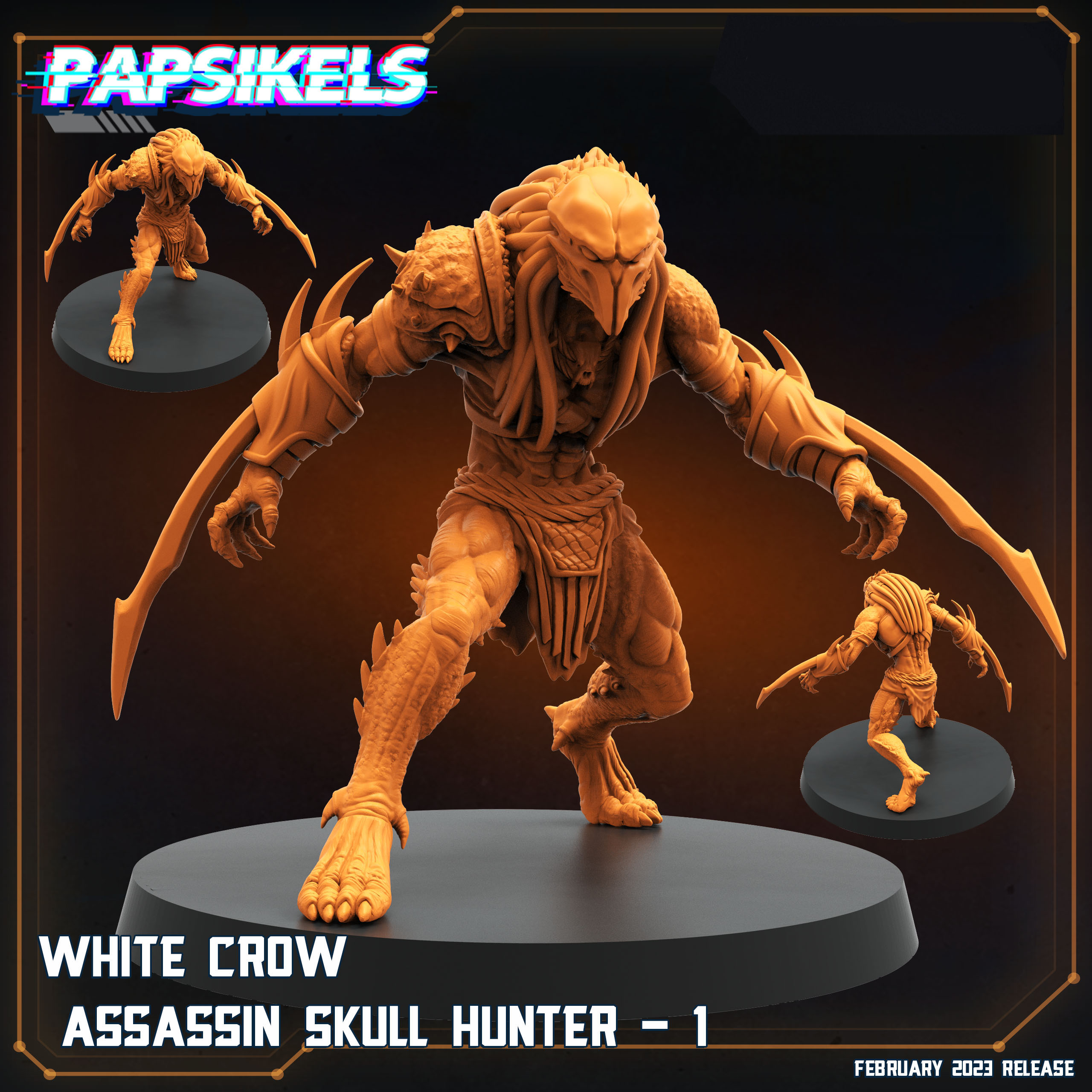 WHITE CROW ASSASSIN SKULL HUNTER