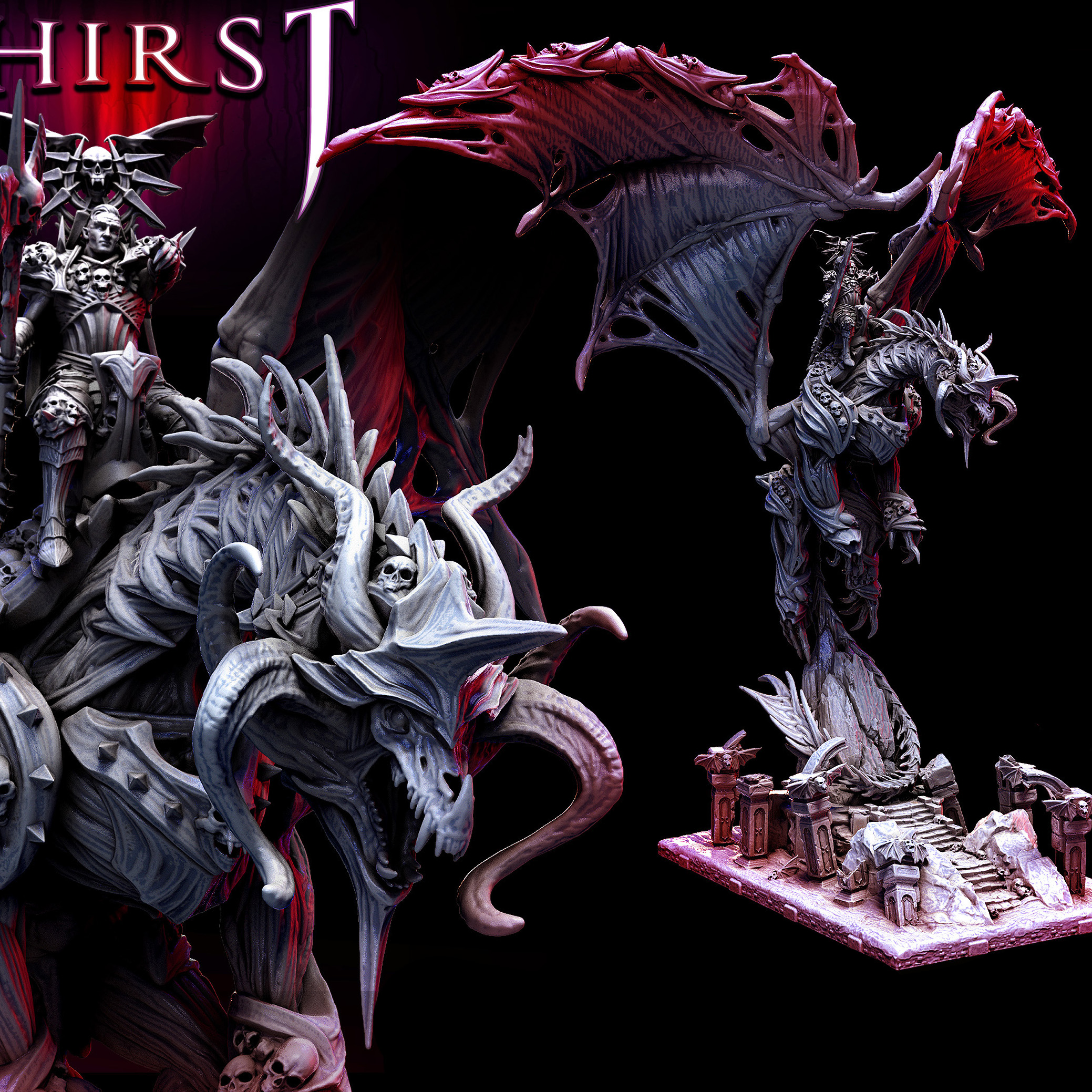 Dracolich (Armored and optional Rider Lord)