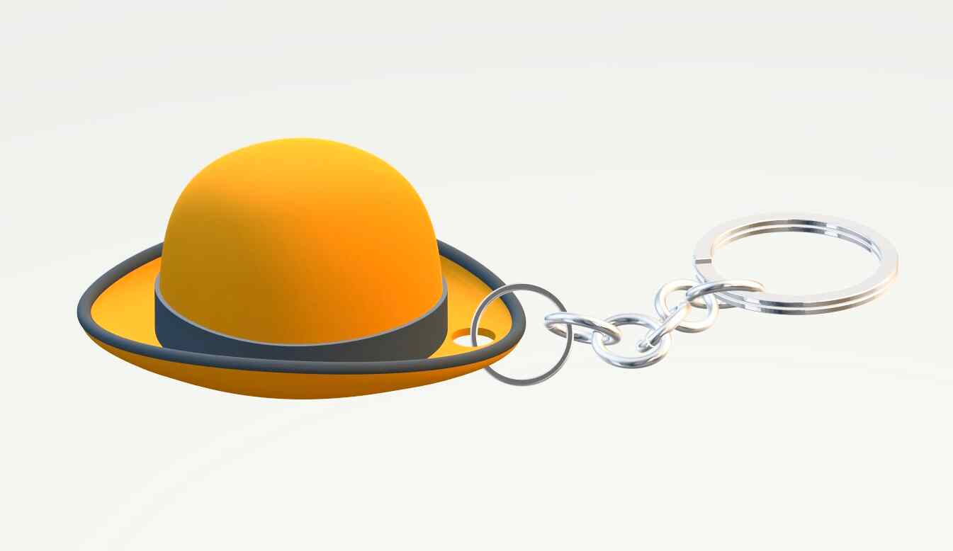 Bowler Hat Key Chain