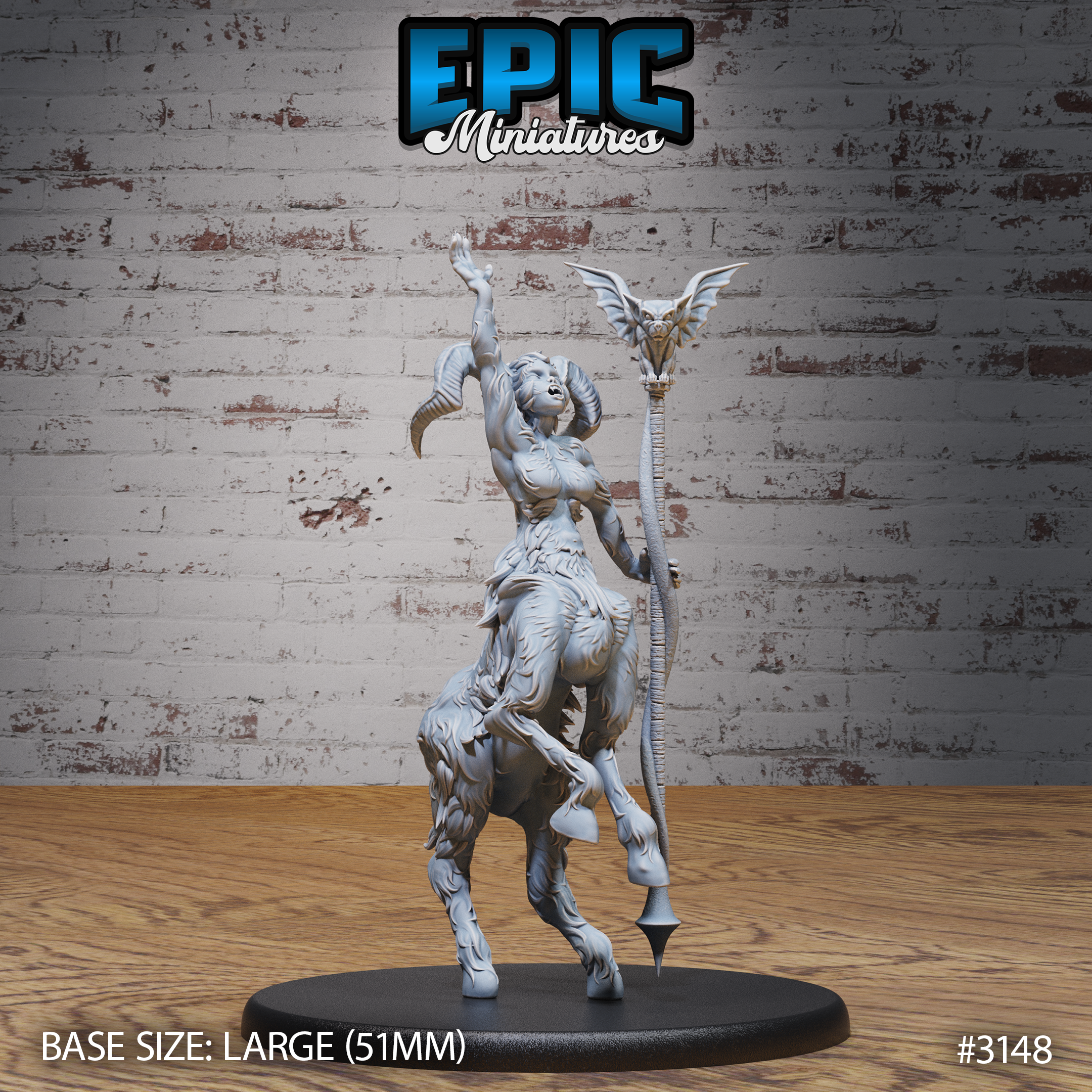 Faun Warlock Roaring / Centaurides Fey Hybrid / Forest Guardian / Nature Spirit / Horned Humanoid / Female Warrior
