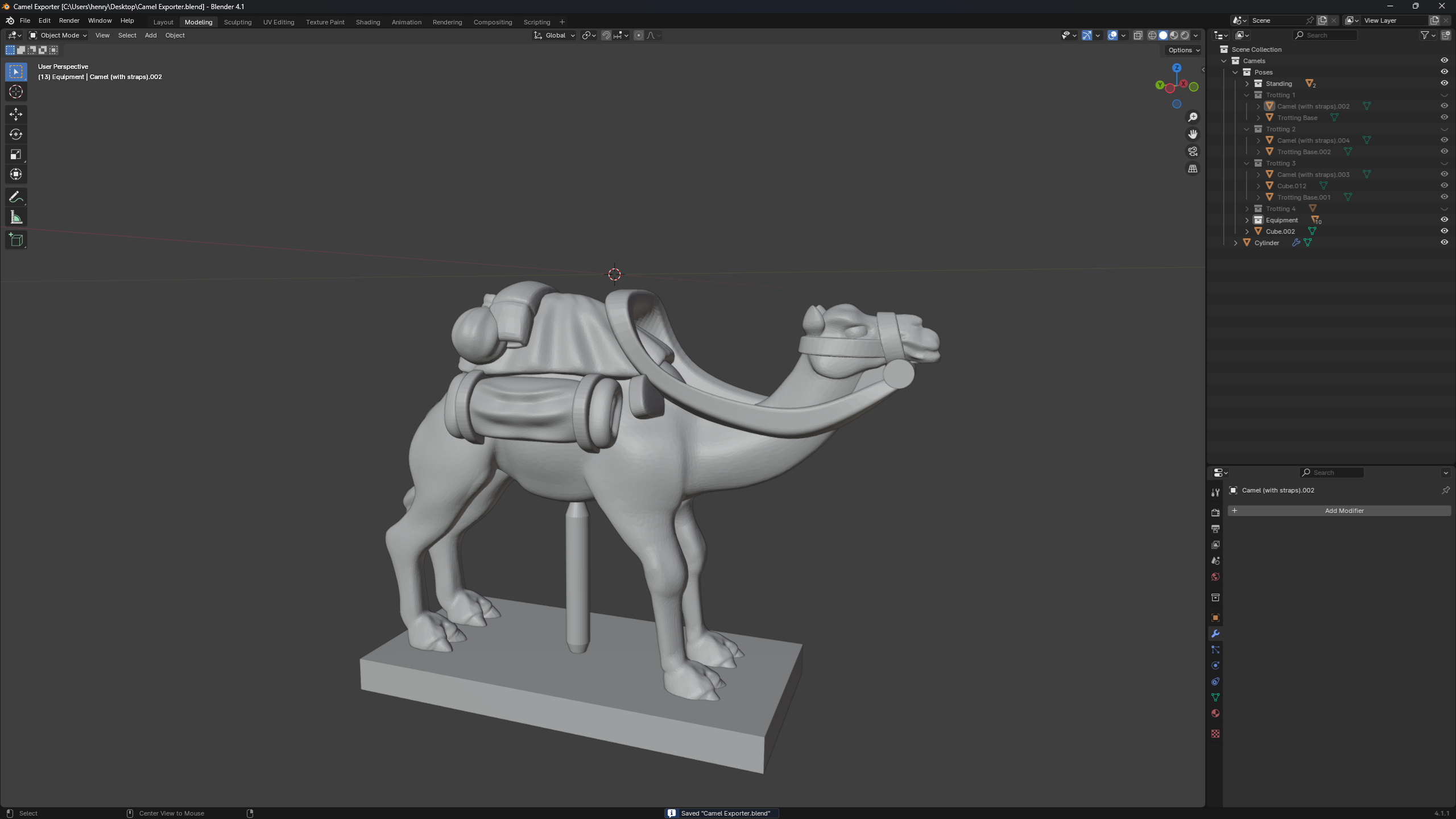 Camel STLs & Blender File BB-13