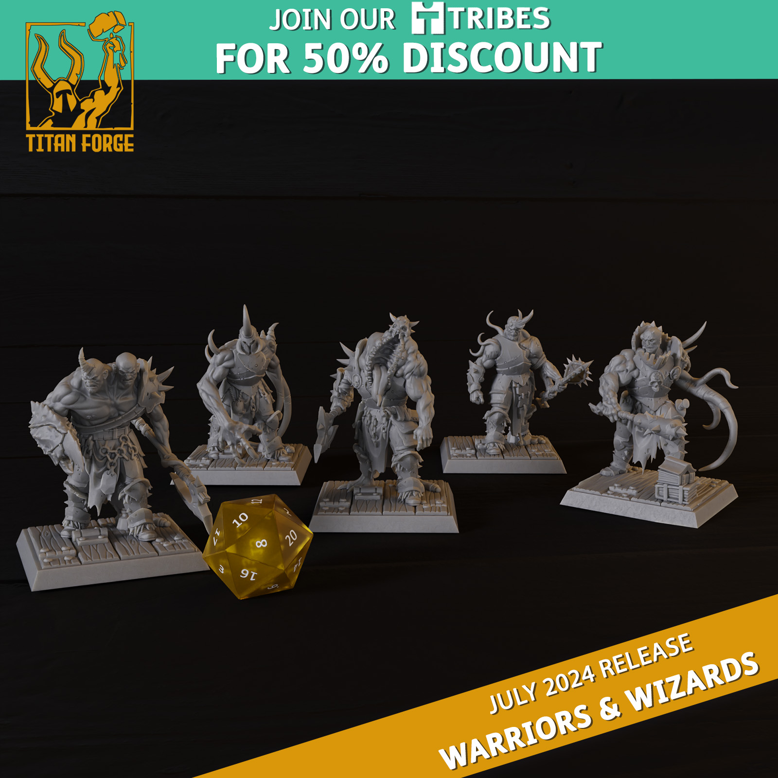 Warriors Mutated Warriors - Warriors and Wizards - Titan Forge Miniatures July 2024