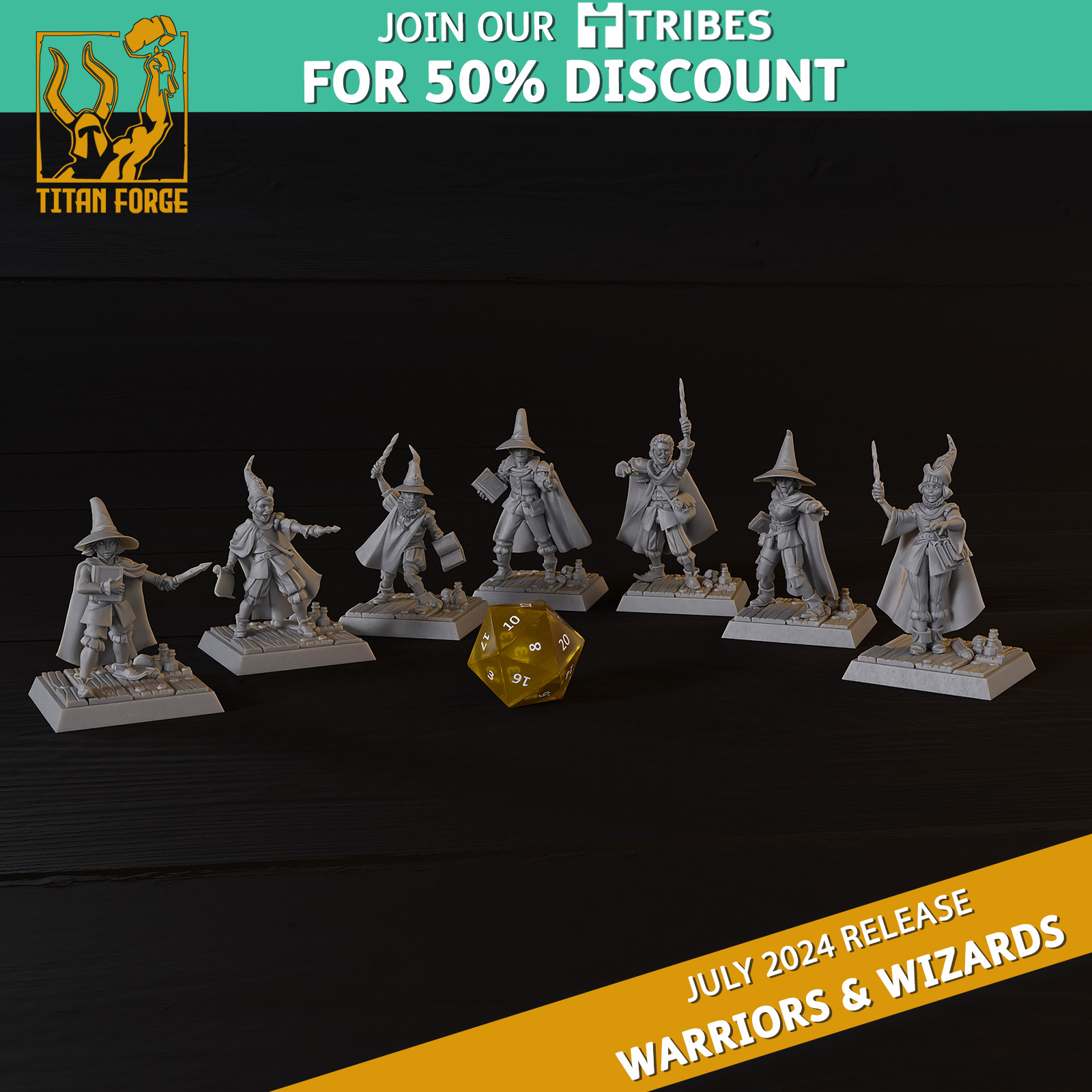 Wizards Apprentices - Warriors and Wizards - Titan Forge Miniatures July 2024
