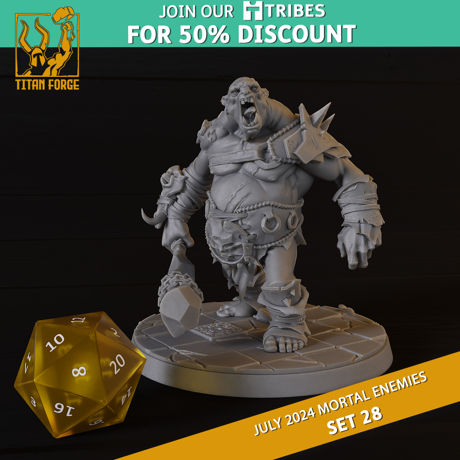 Ogre - RPG Monster DnD 5e - Mortal Enemies Set 28