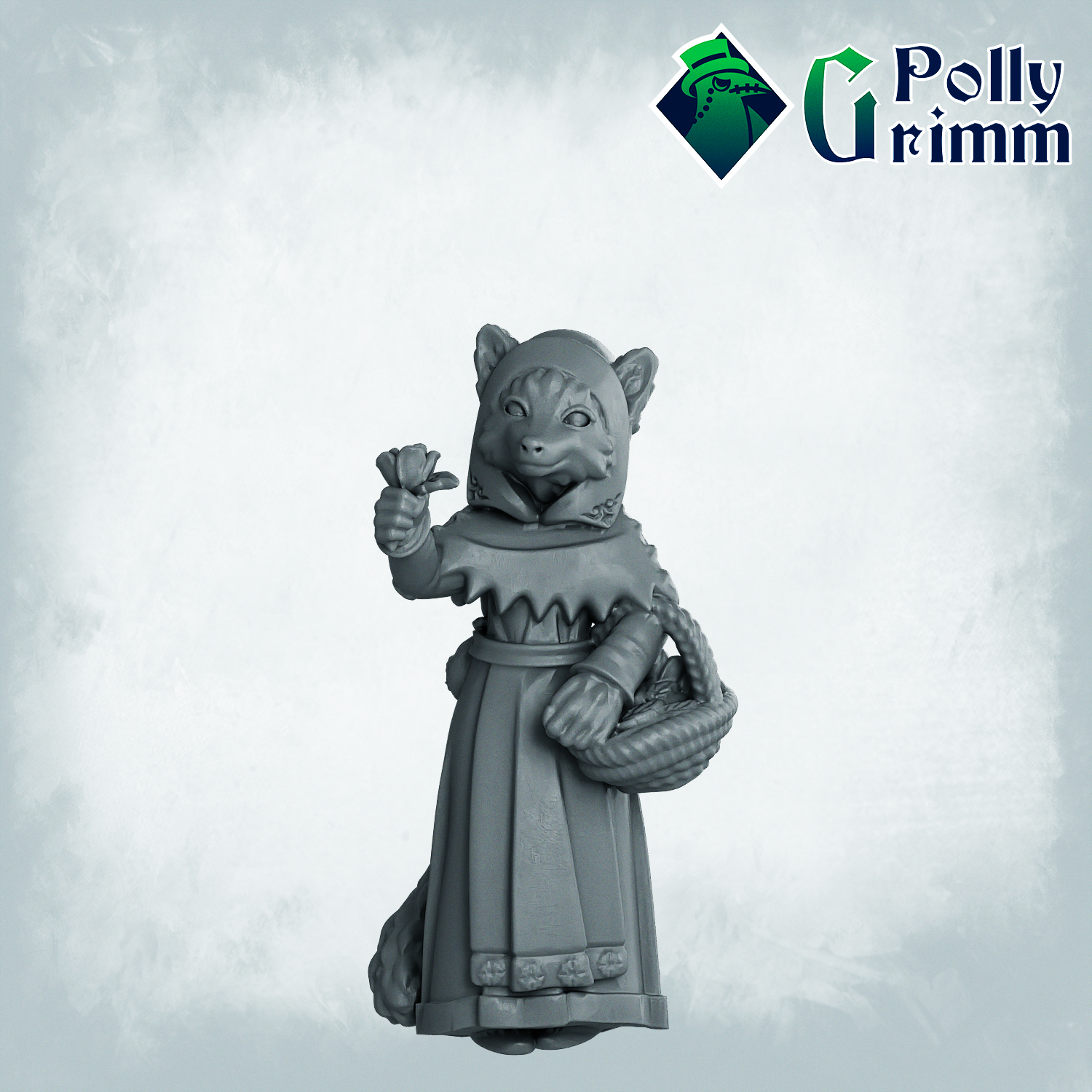 Fantasy and historic miniatures for tabletop games. Lupin set. Three forms, beastman. Little girl, child