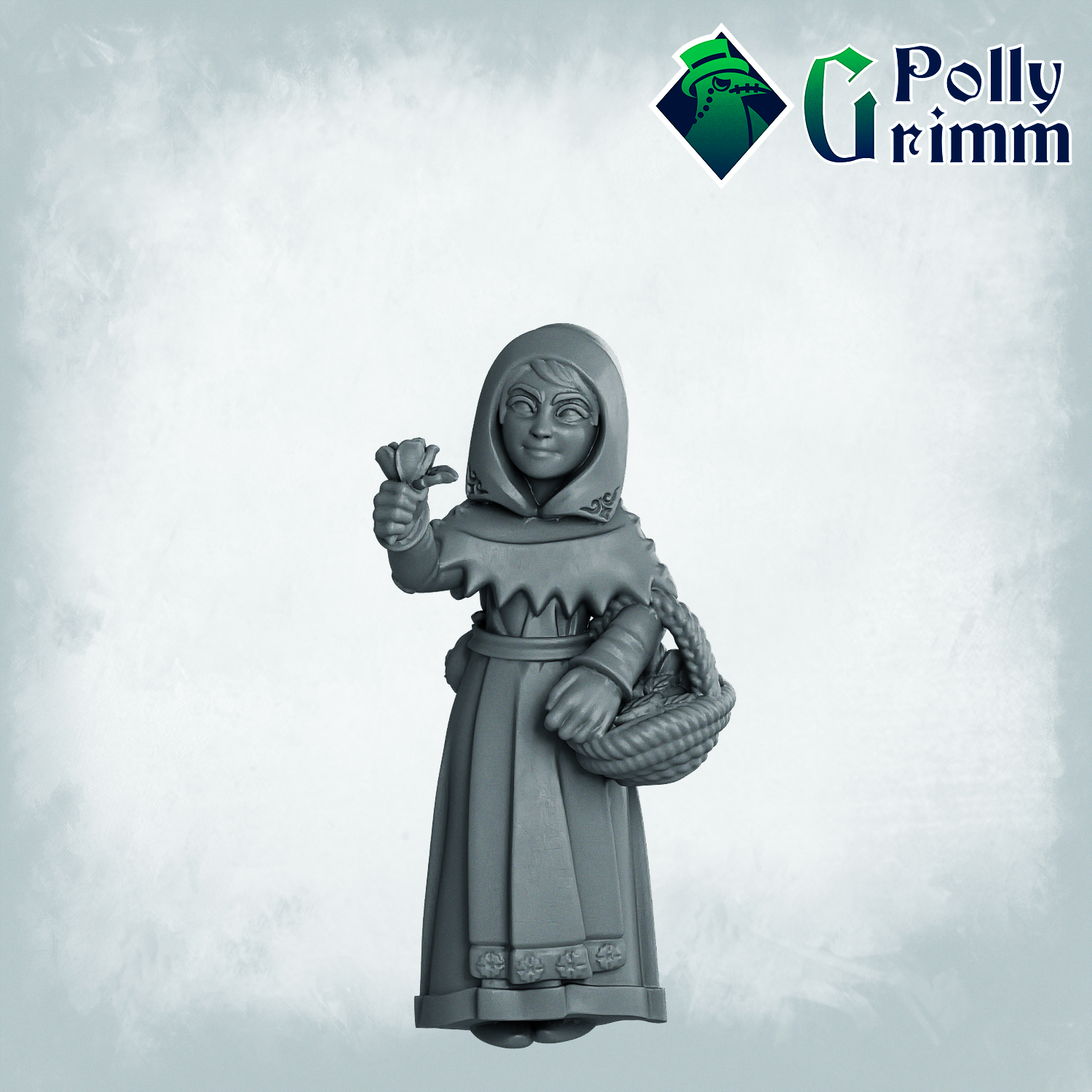Fantasy and historic miniatures for tabletop games. Lupin set. Three forms, human. Small girl, child