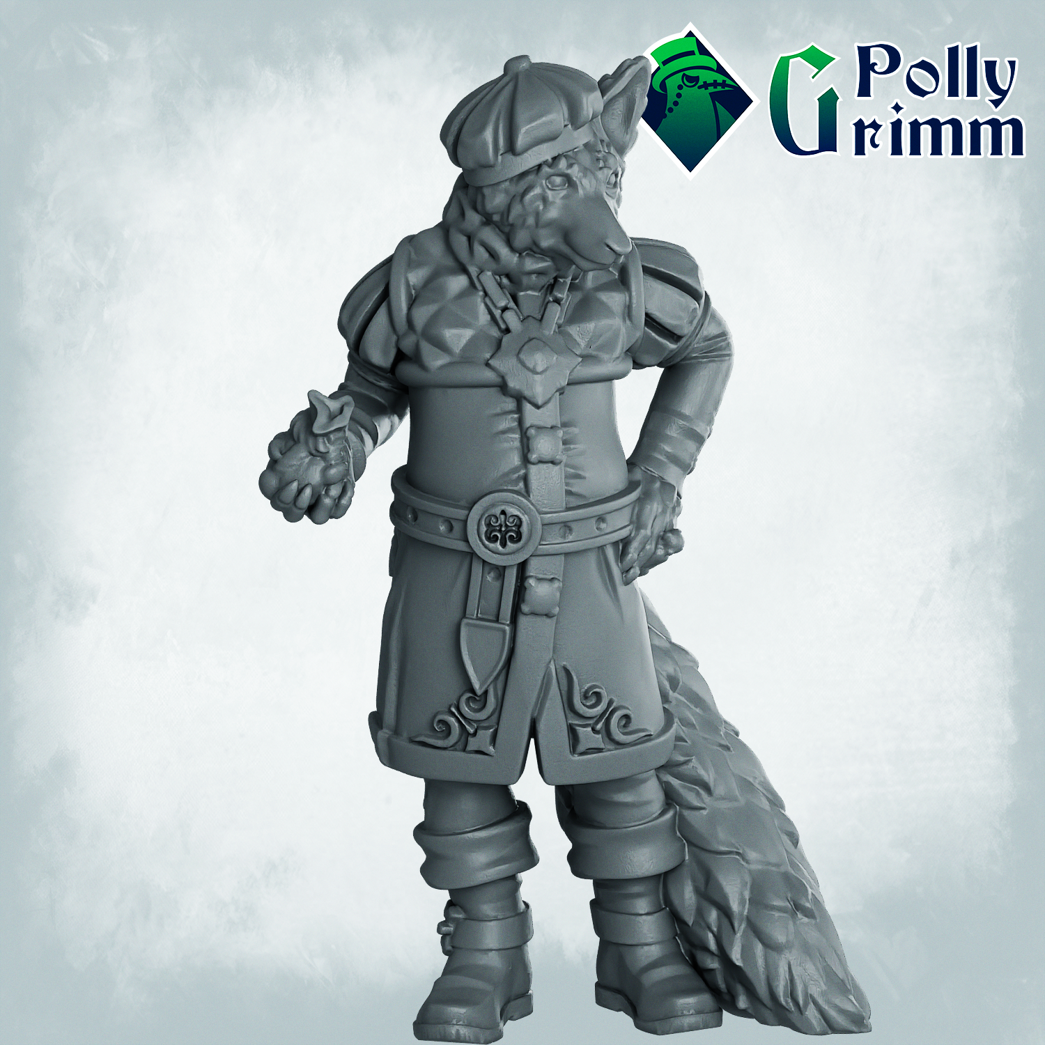 Fantasy and historic miniatures for tabletop games. Lupin set. Three forms, beastman. Noble, merchant, sheriff