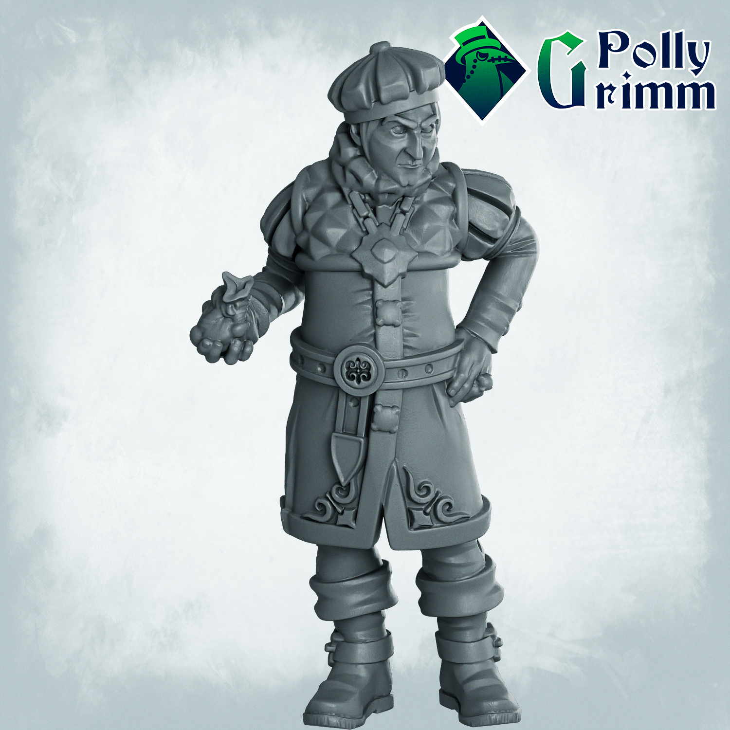 Fantasy and historic miniatures for tabletop games. Lupin set. Three forms, human. Noble, merchant, sheriff