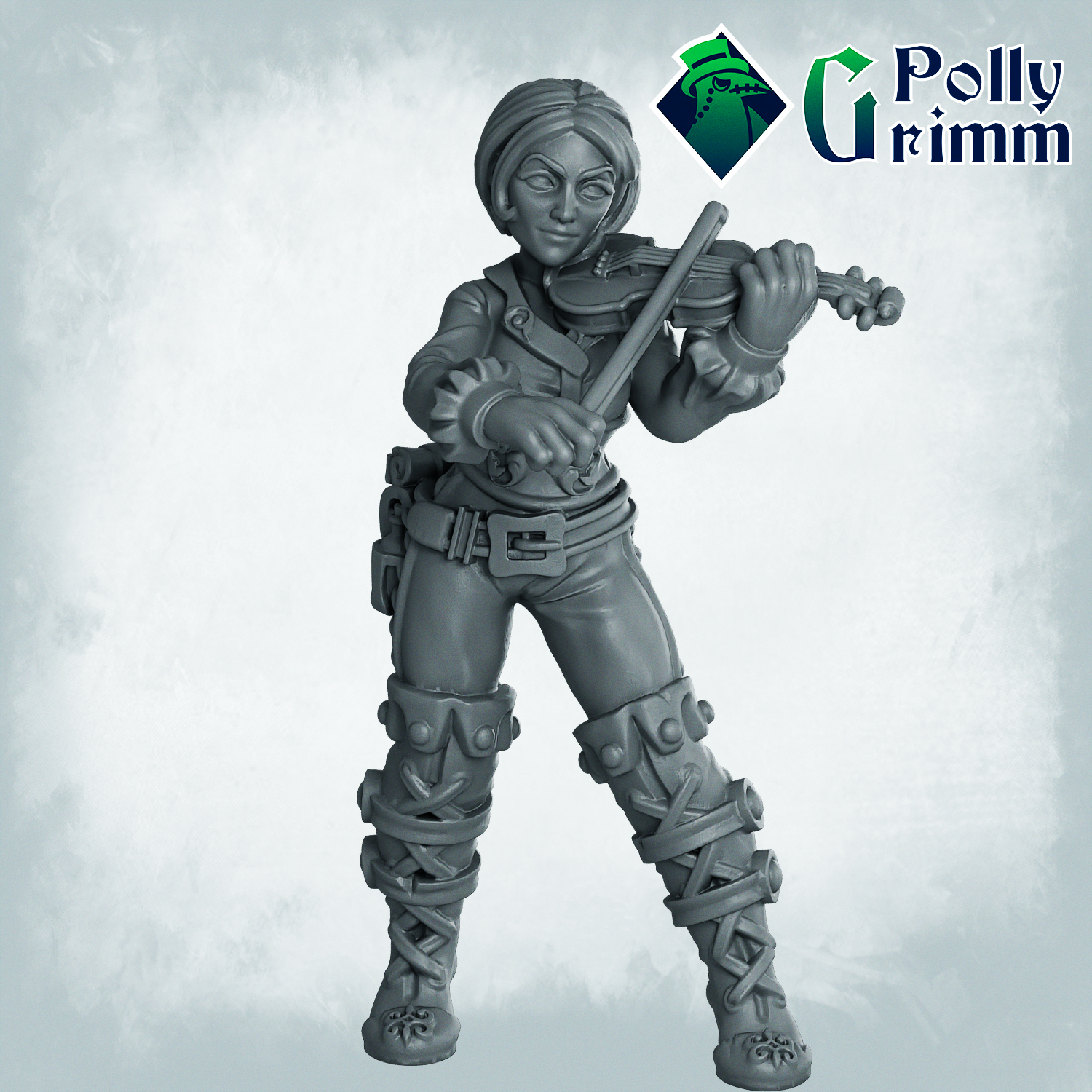 Fantasy and historic miniatures for tabletop games. Lupin set. Three form, human. Bard with lute