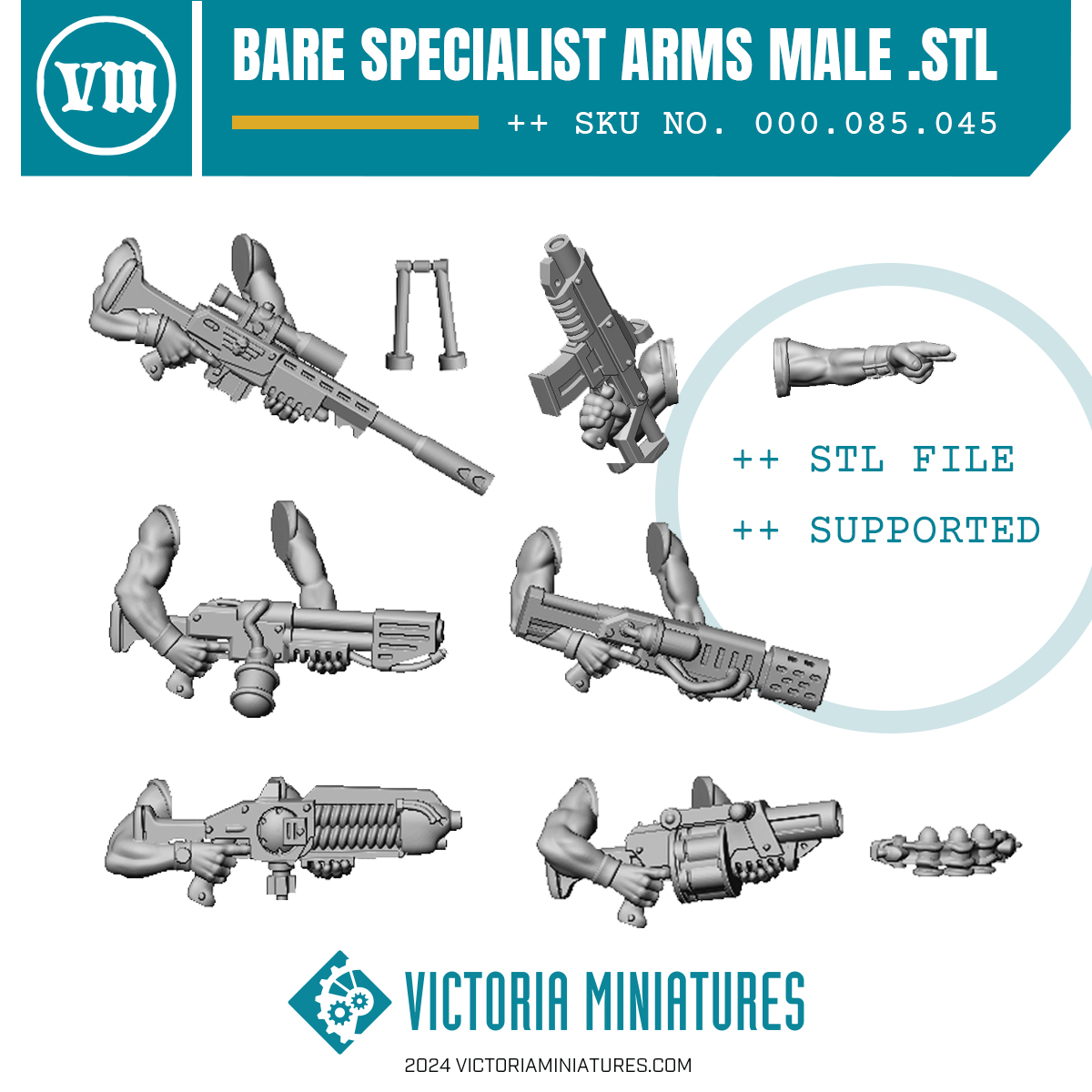 Bare Specialist Arms Male .STL