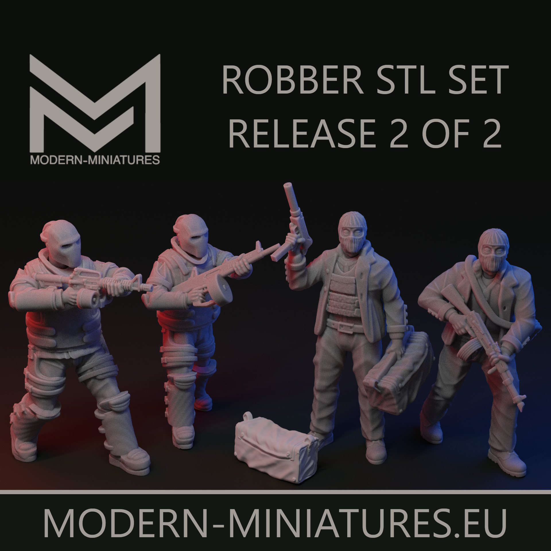 Bank Robber miniatures set #2 28mm gangsters