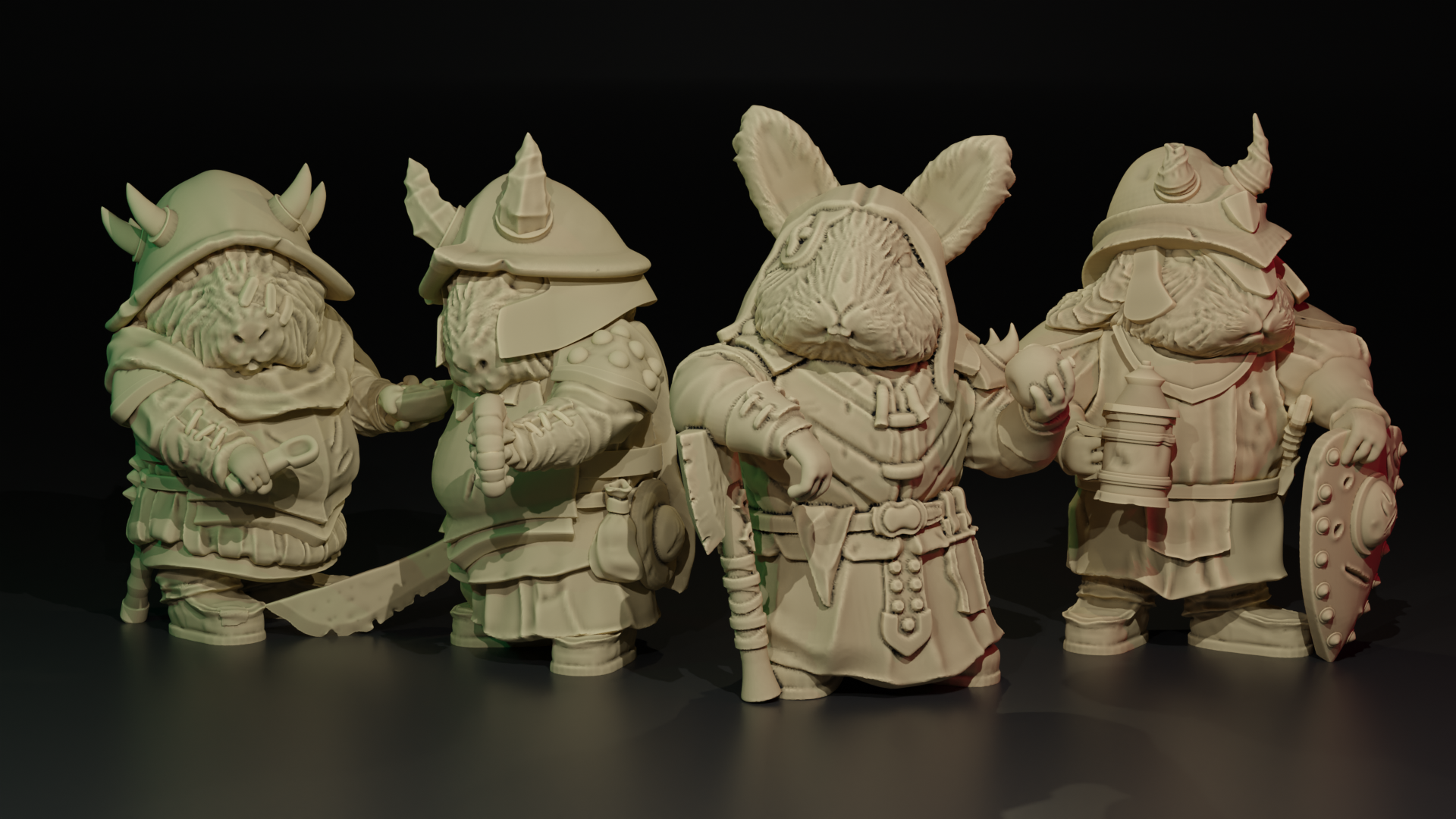 Distracted Evil Guards-Rabbits and Guineas