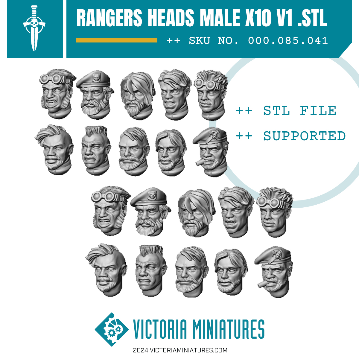 Ranger Heads Male V1