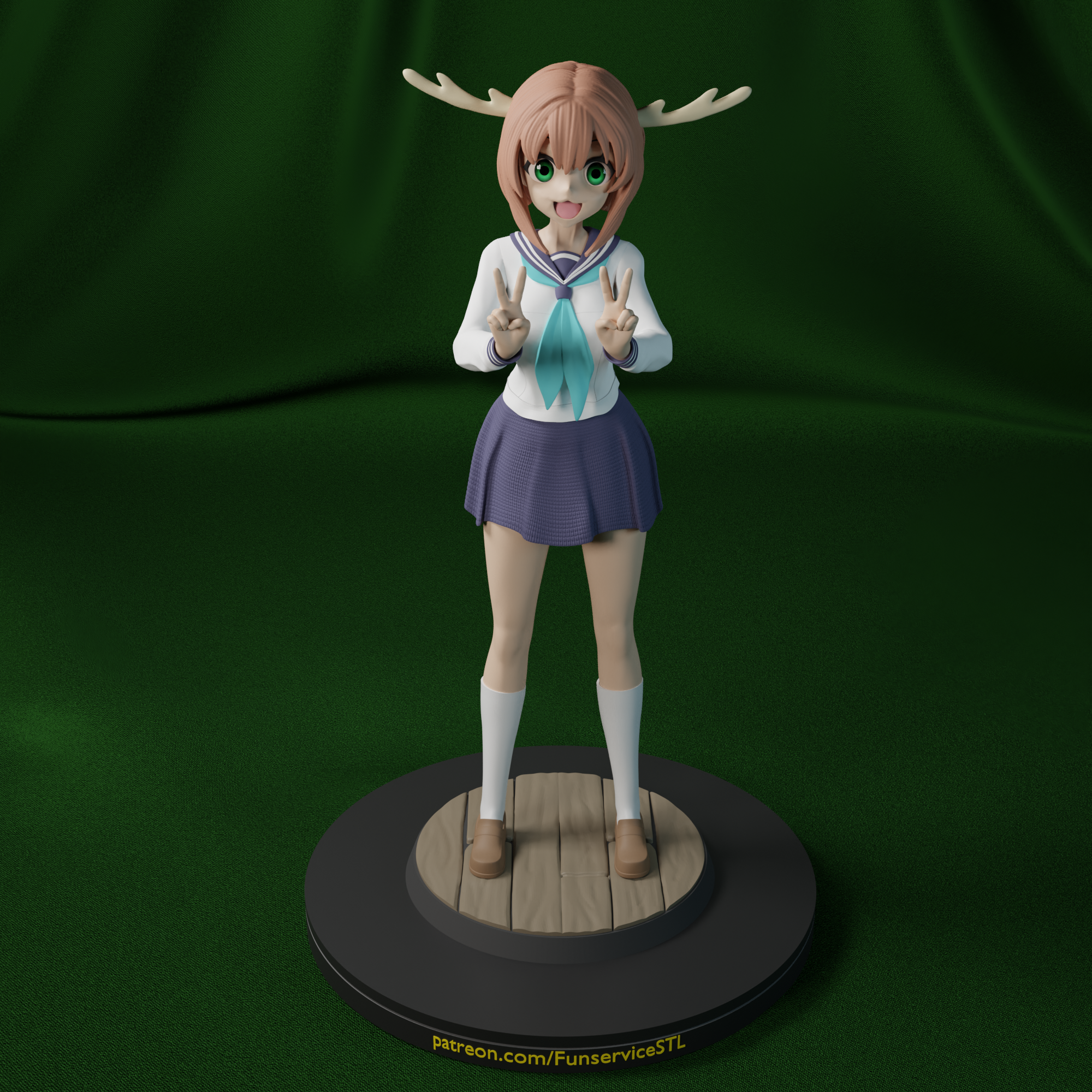 Deer meme anime girl