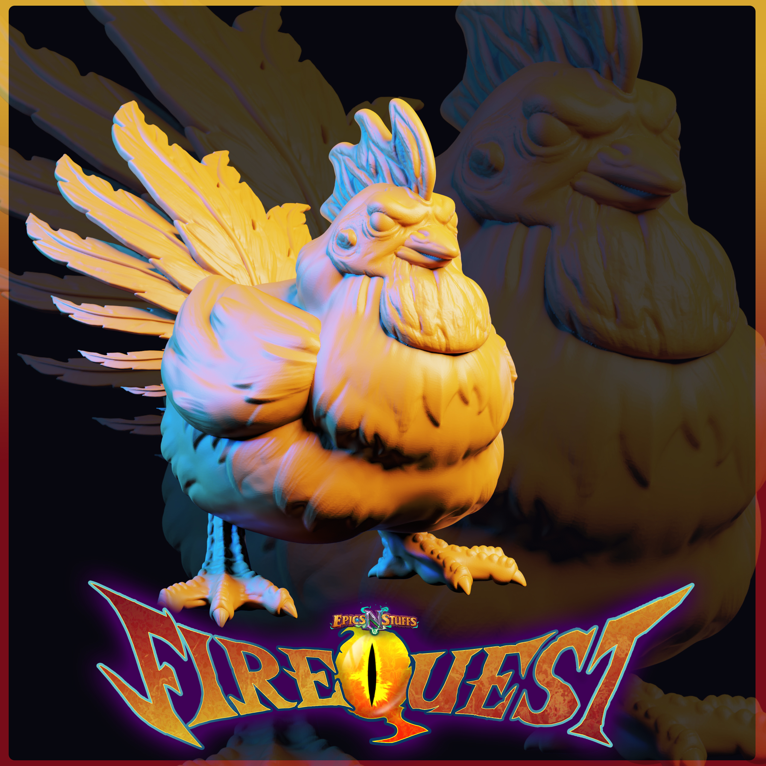 Big Roost, Fire Quest Miniature - Pre-Supported