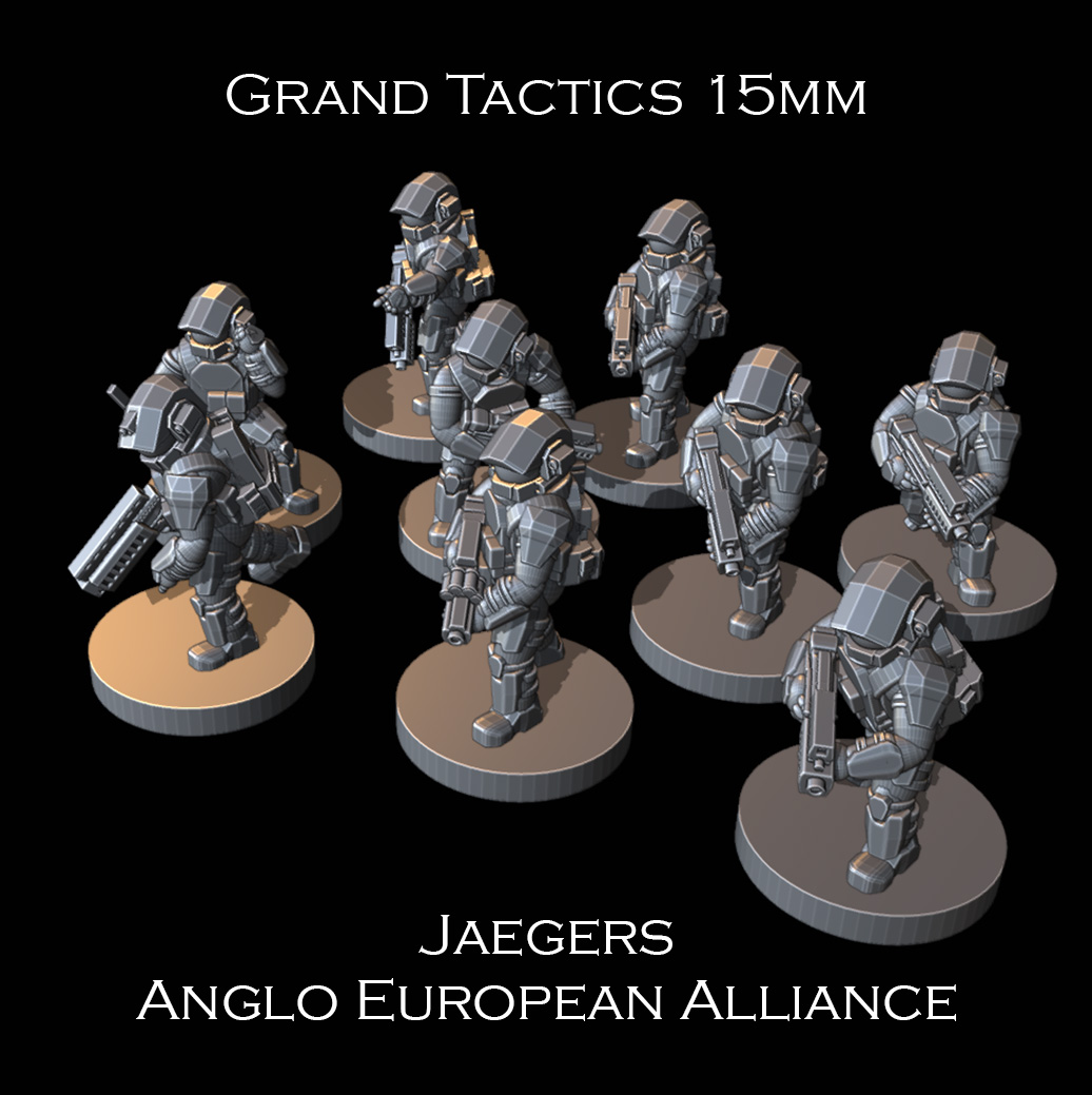 15mm SCI-FI Grand Tactics - Jaegers - Presupported