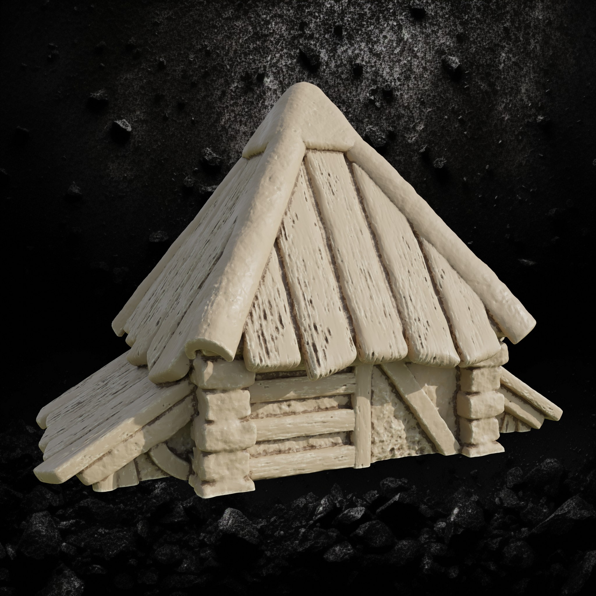 Reichlindorf House 2 - Timber Framed Village Home STL for DnD & Wargaming