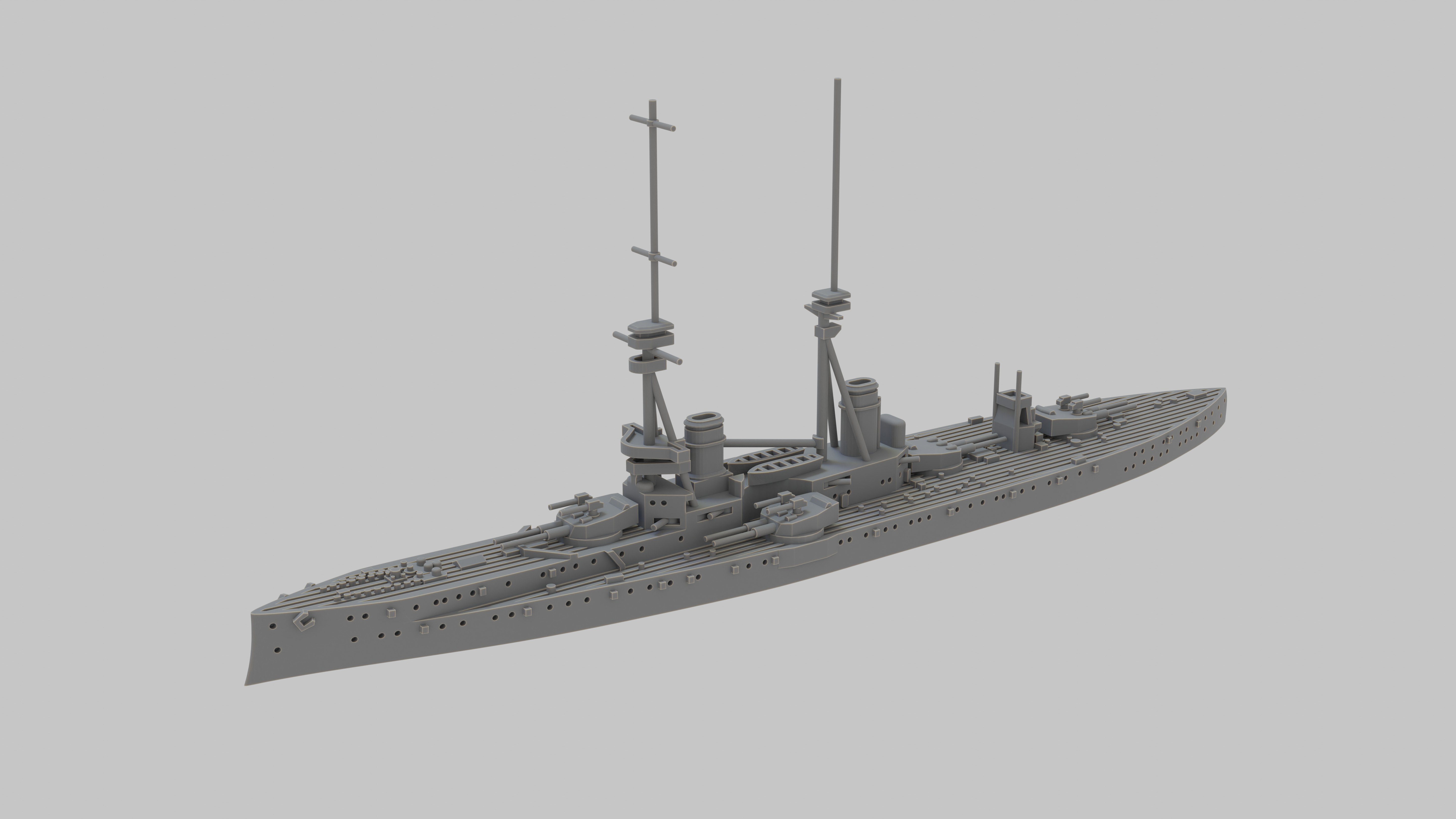WW1 Royal Navy Bellerophon class battleship various scales