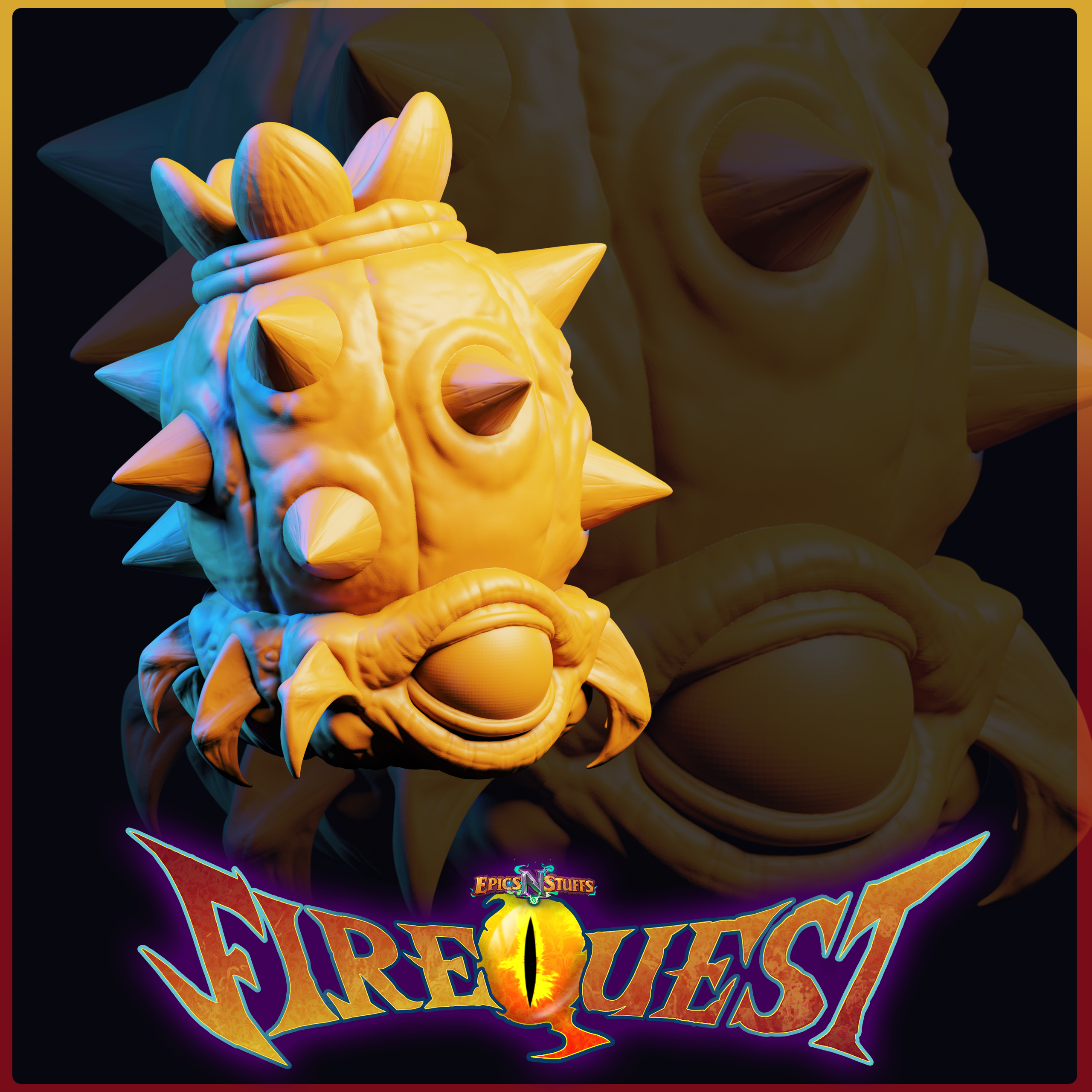 Cacteye, Fire Quest Miniature - Pre-Supported