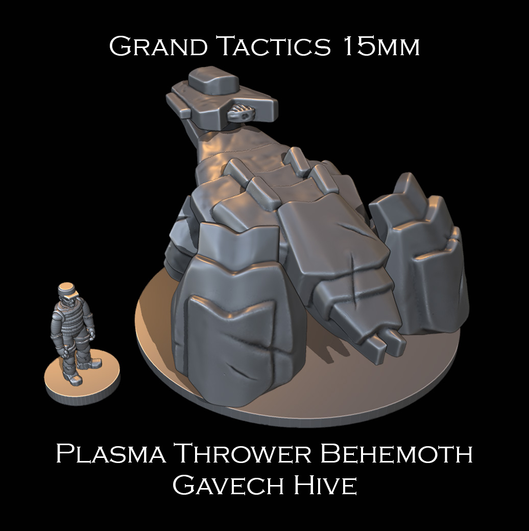 15mm SCI-FI Grand Tactics - Plasma Thrower Behemoth - Presupported