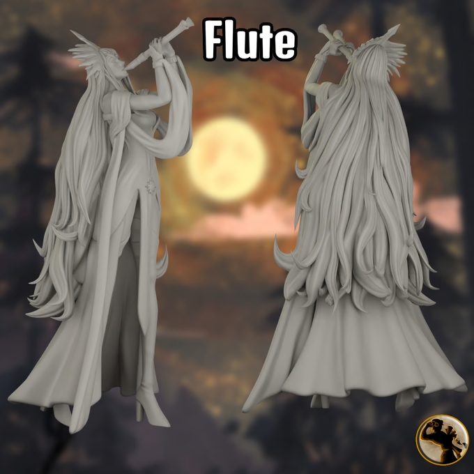 Astris the Celestial |Flute Pose |Pre-supported mini |35mm & 75mm|