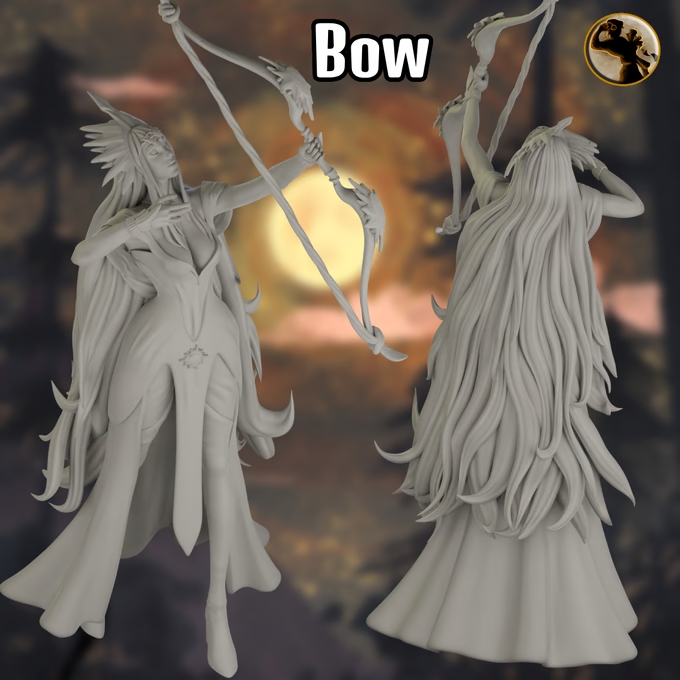 Astris the Celestial |Bow Pose |Pre-supported mini |35mm & 75mm|