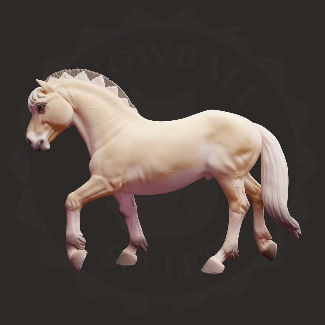 Walking Fjord Horse Gelding Model