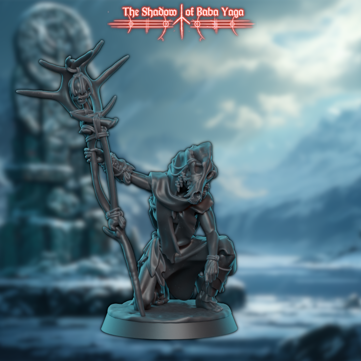 Winterfolk Shaman A (25mm Base)