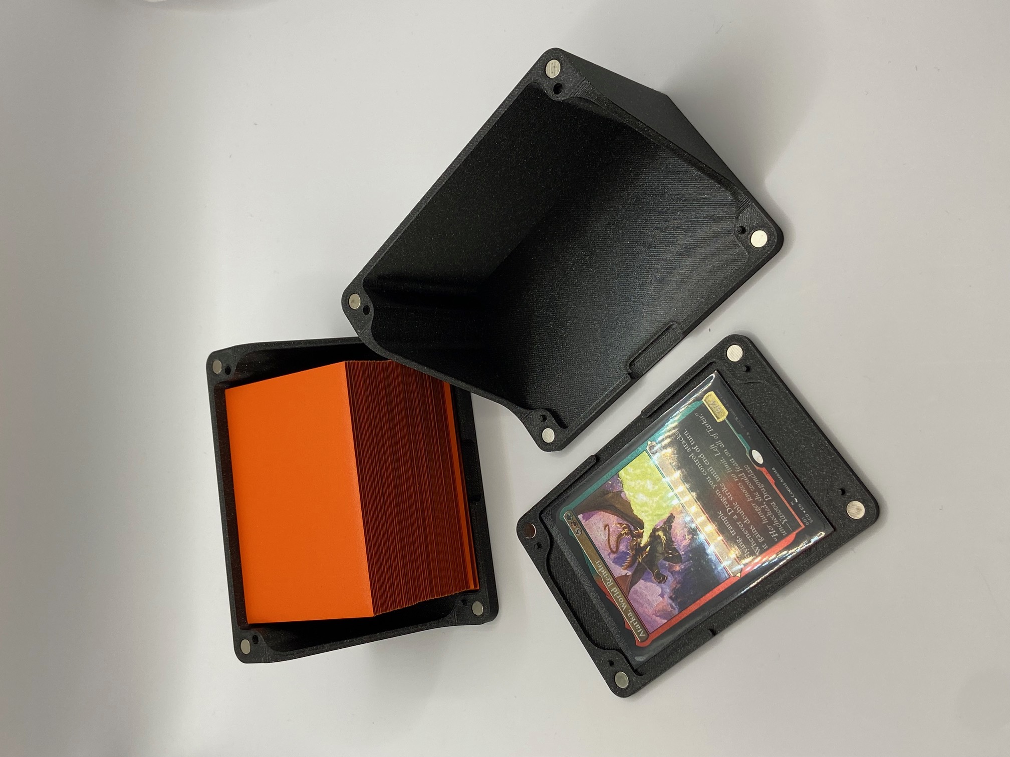 COMMANDER DECK BOX AND TRAYS FOR MAGIC THE GATHERING, POKEMON, OR ANY OTHER TCG