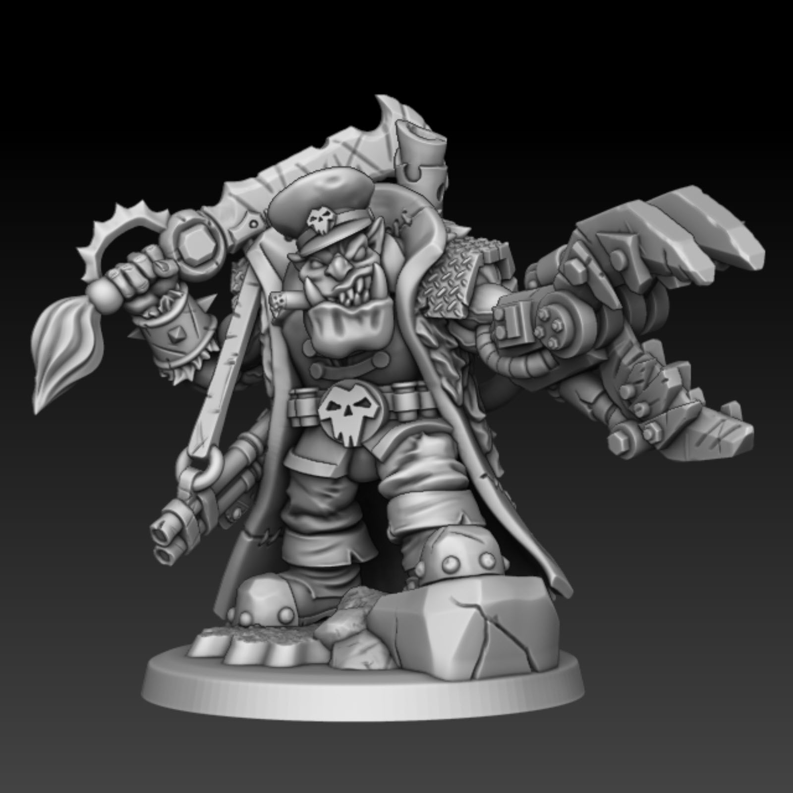 Ork (Orc) Military Boss of the Beasts (presupported)