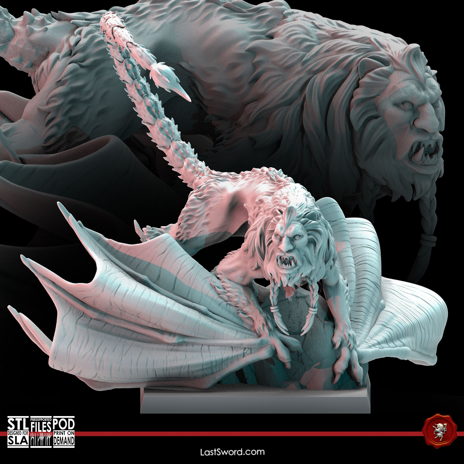 Dark Wild Manticore | Pre-Supported | 30mm Fantasy