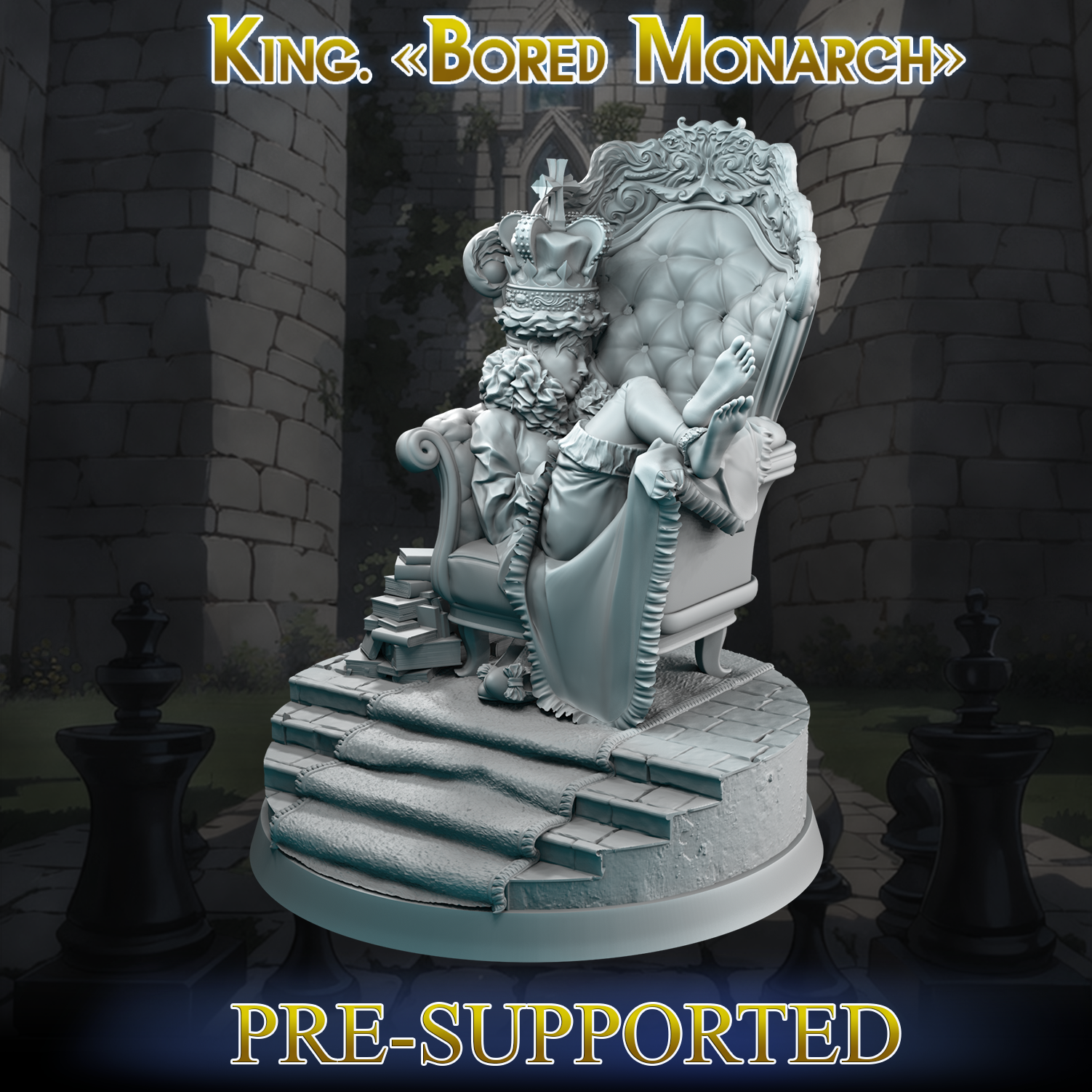 BORED MONARCH.75MM+BASE&CHESS FORMAT