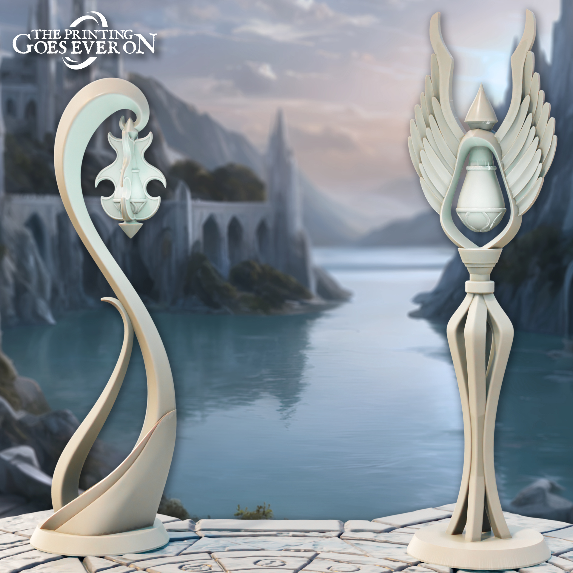Elven Lamp Posts - Presupported