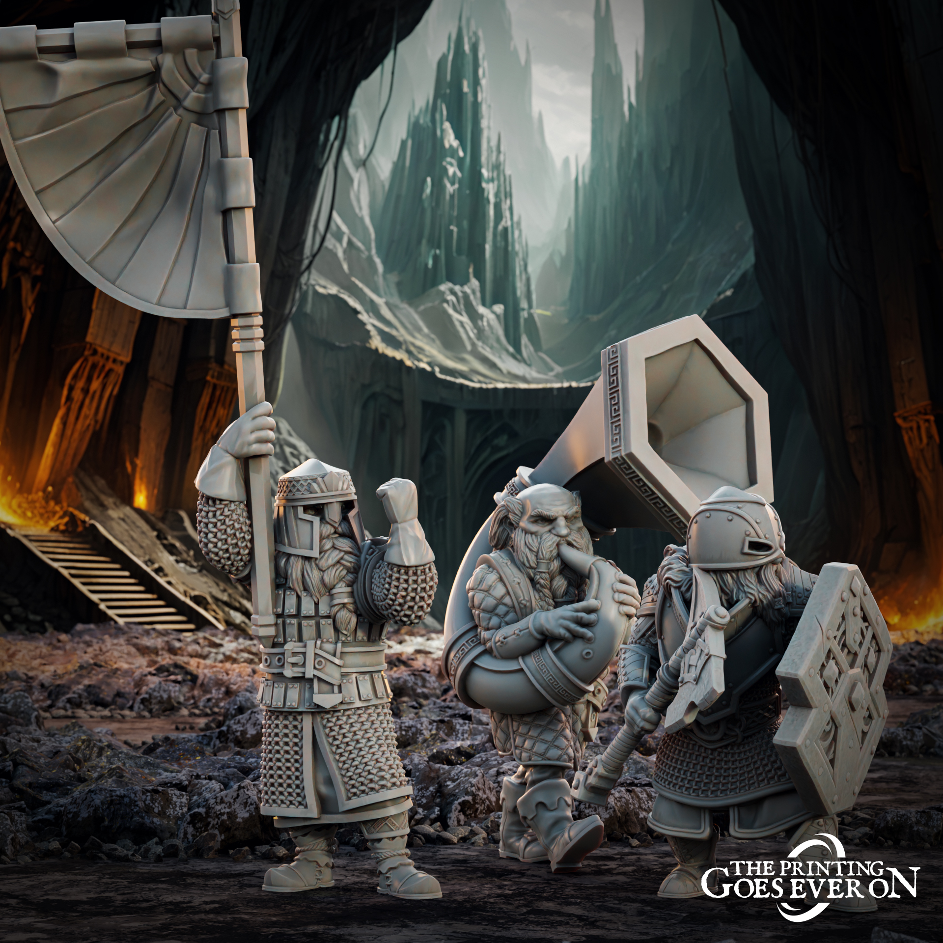 Dwarven Command Group - Presupported