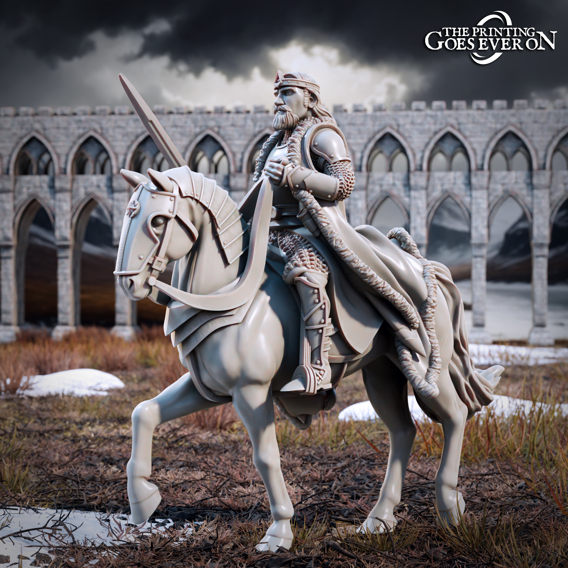 King Arvelon - Mounted - Presupported
