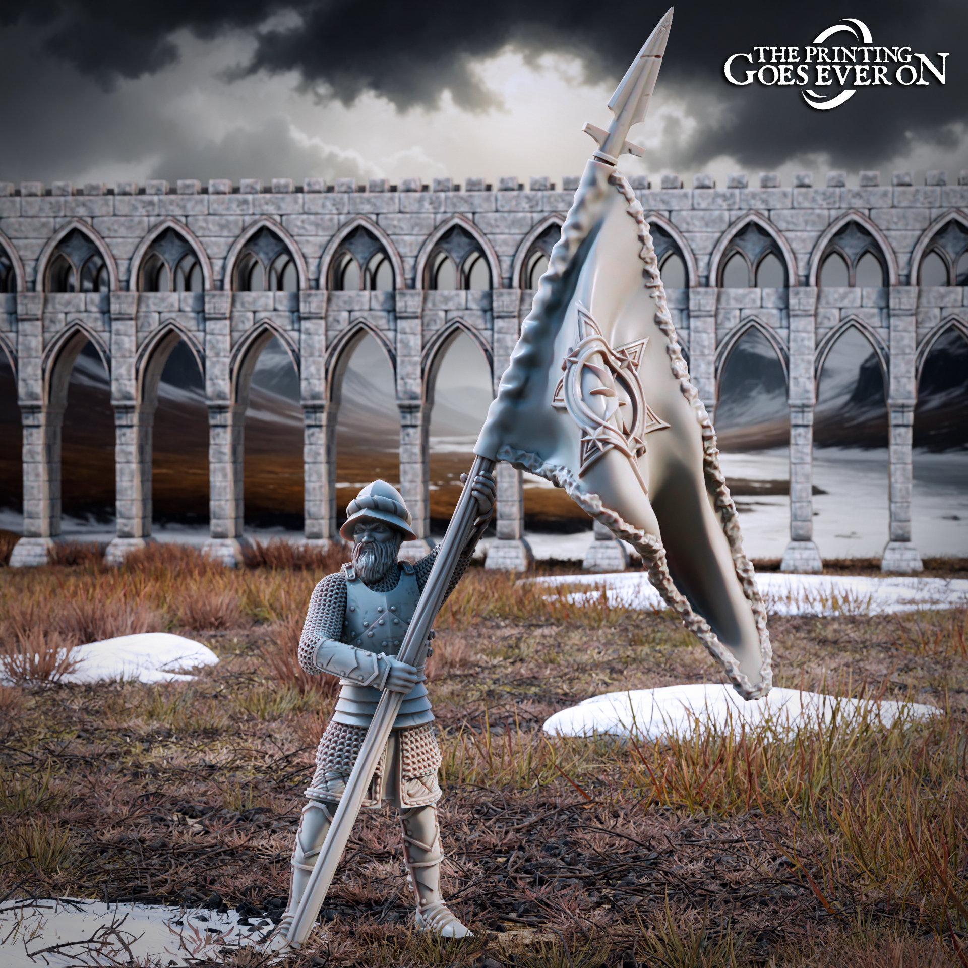 Northern Kingdom Banner Bearer - Presupported