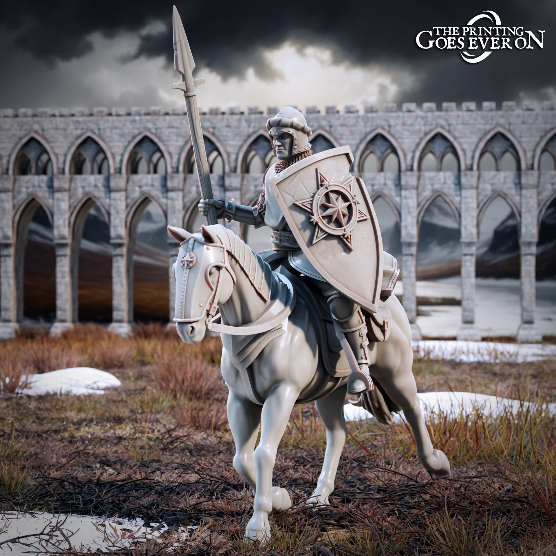Mounted Man-at-Arms of the Northern Kingdom - B - Presupported