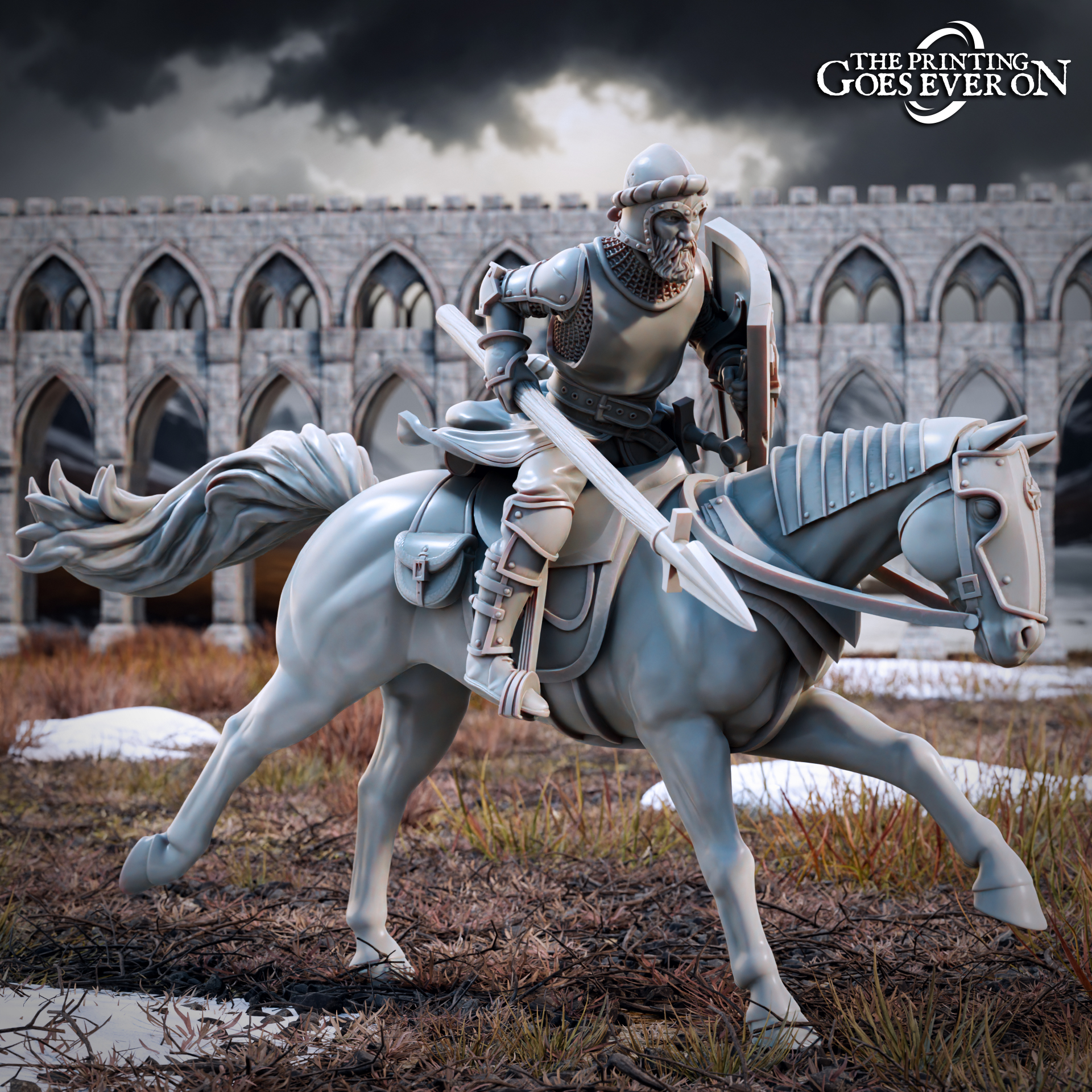 Mounted Man-at-Arms of the Northern Kingdom - A - Presupported