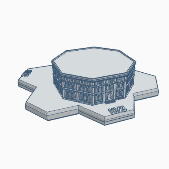 Gothic Building 133 Hex Map Scale HMSG133