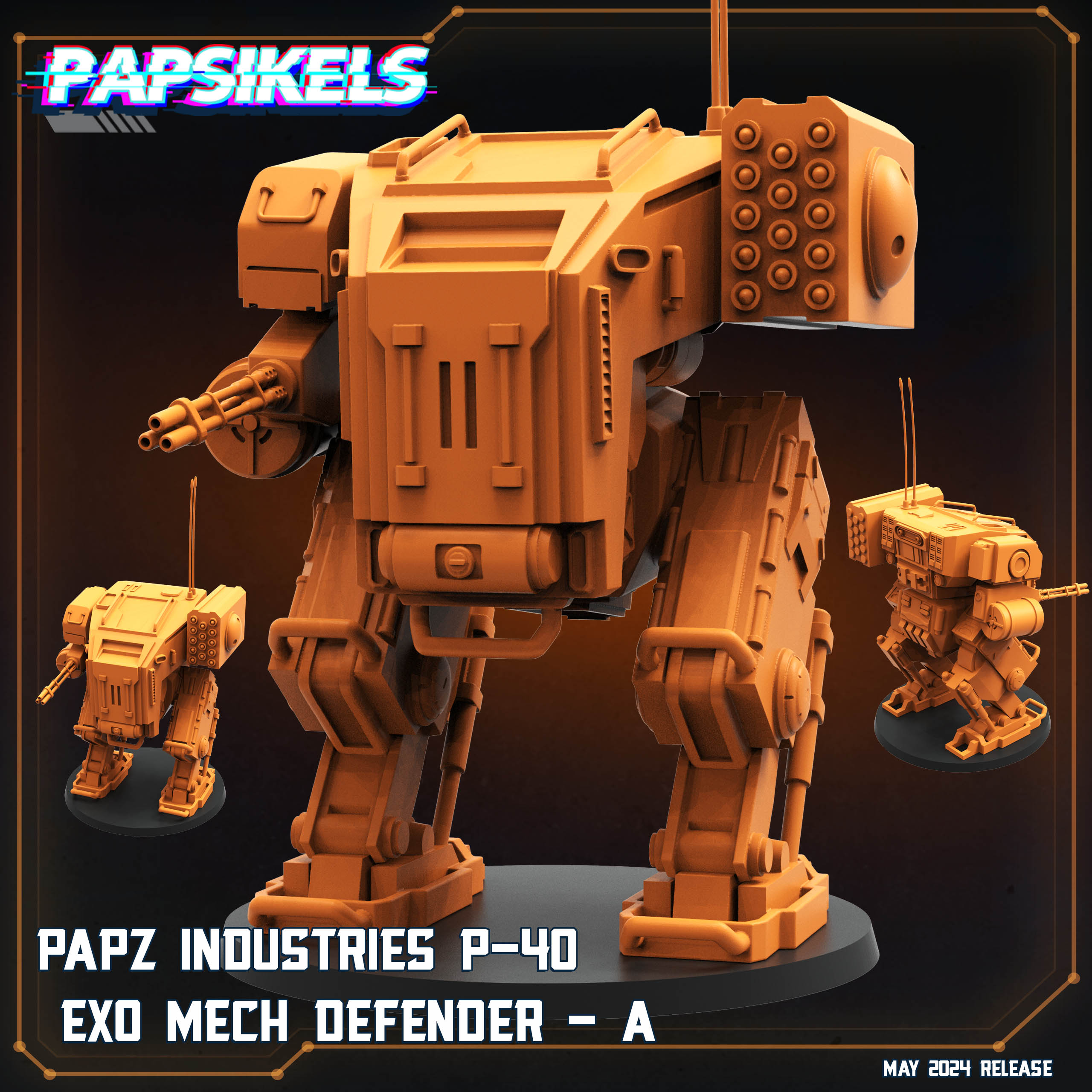 PAPZ INDUSTRIES P 40 EXO MECH DEFENDER