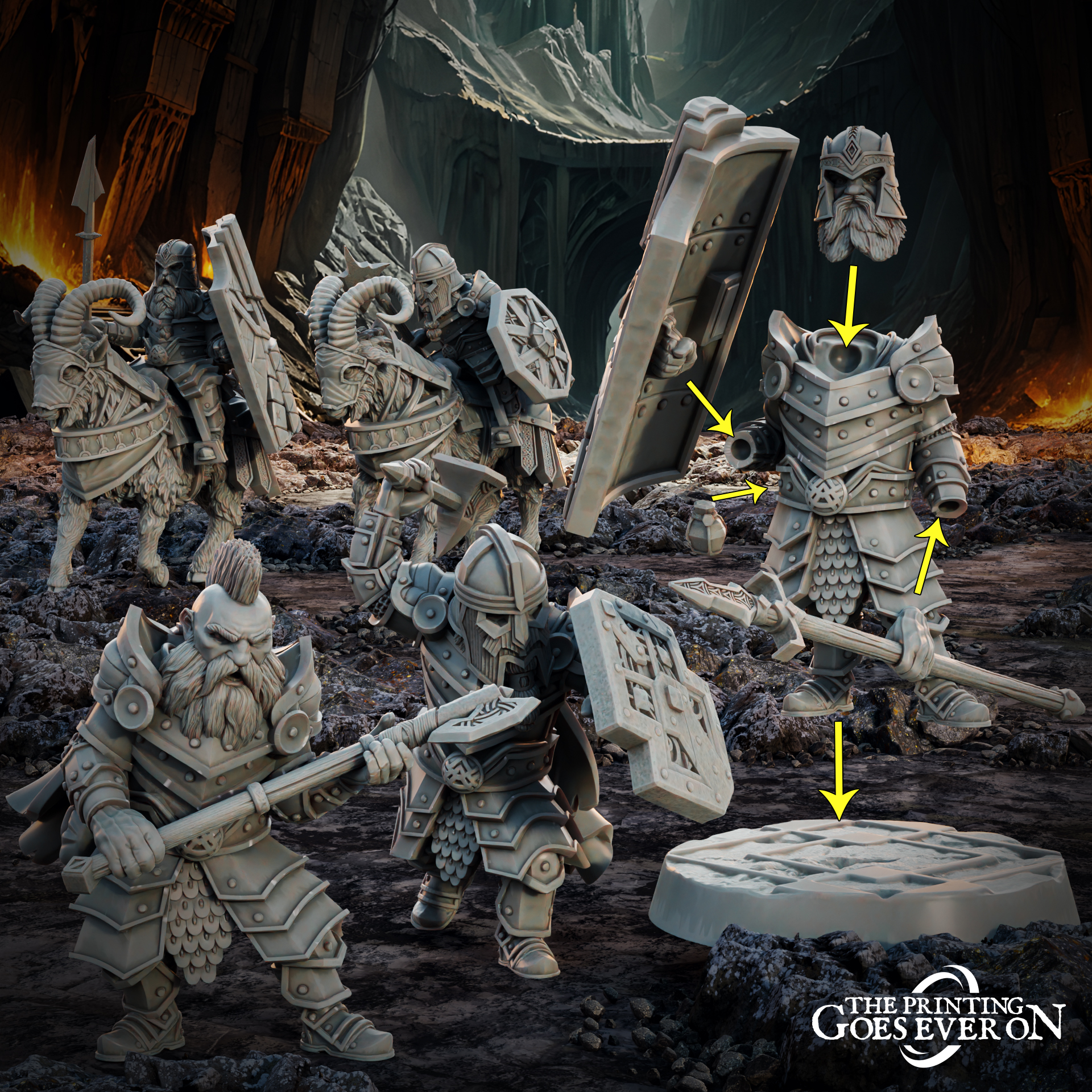 Modular Dwarven Stonebeard Sentinels - Presupported