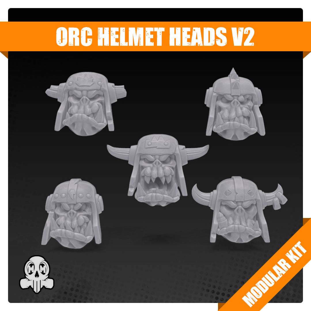 Orc Helmet Heads V2 - Bits