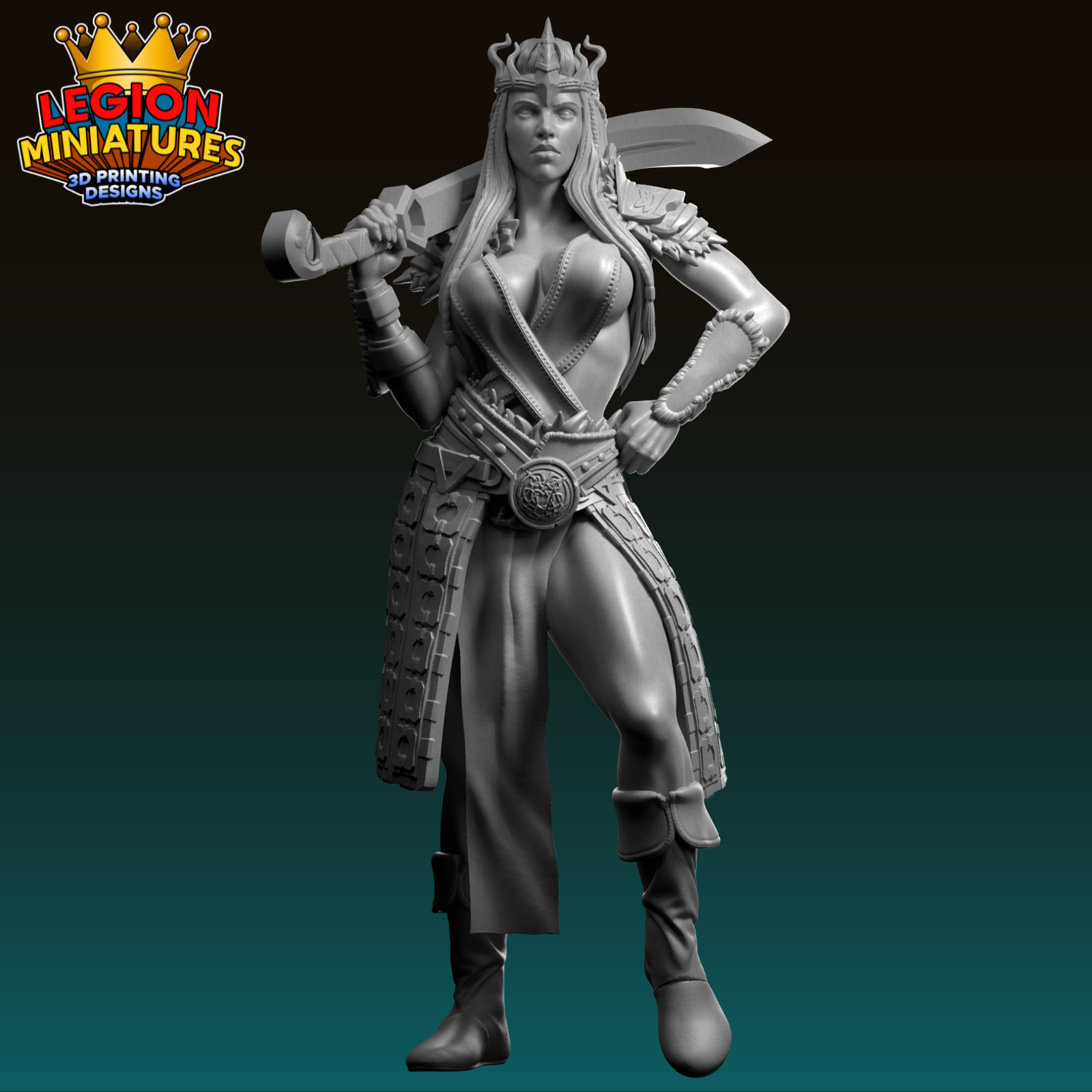 Ragna barbarian warrior presupported 75mm