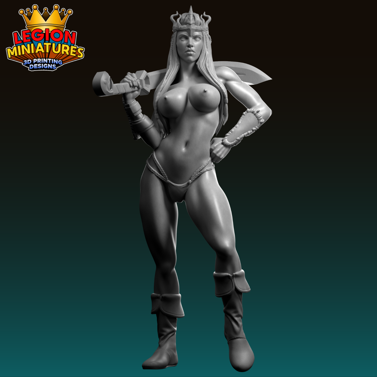 Ragna v2 barbarian warrior presupported 75mm