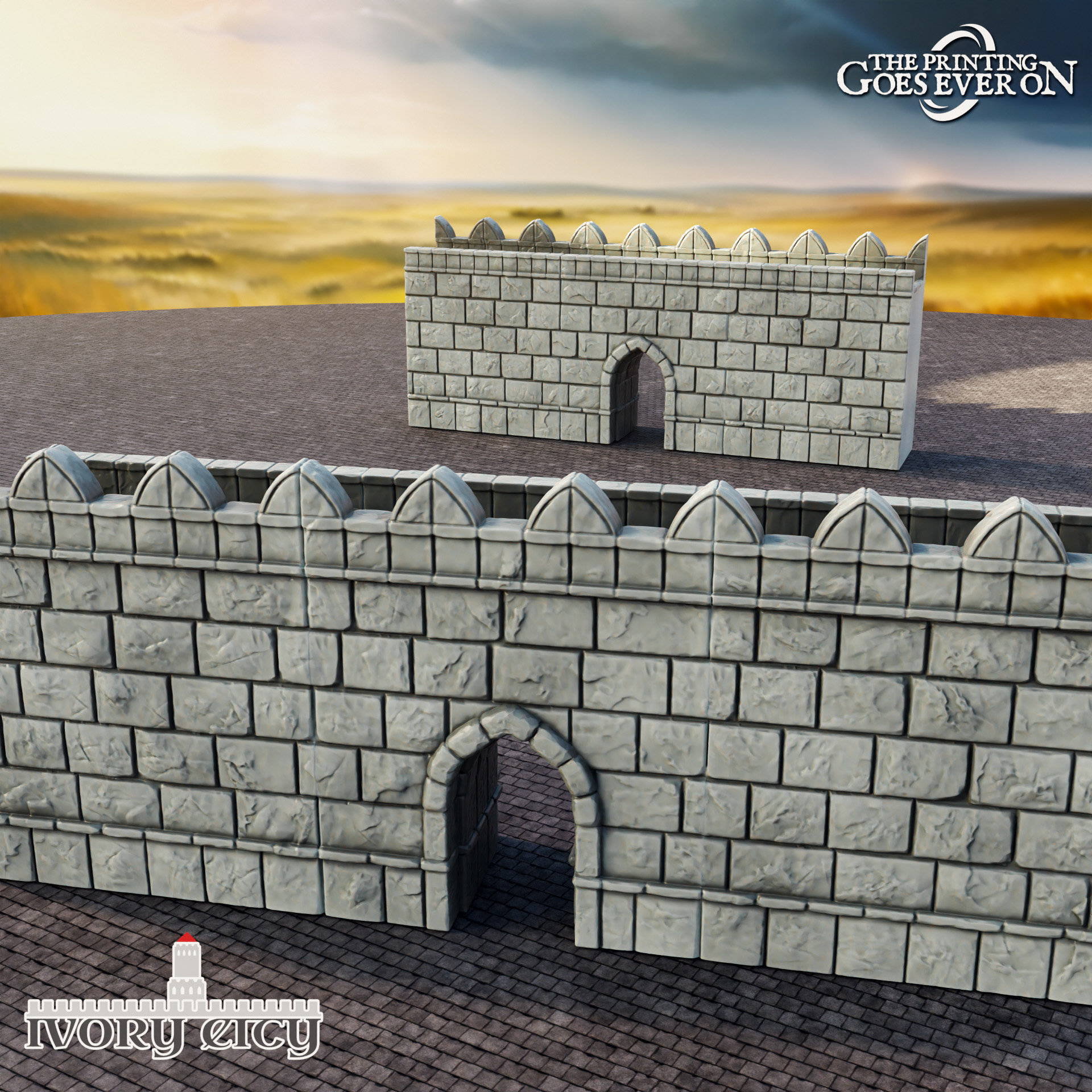 Straight Wall with Gate