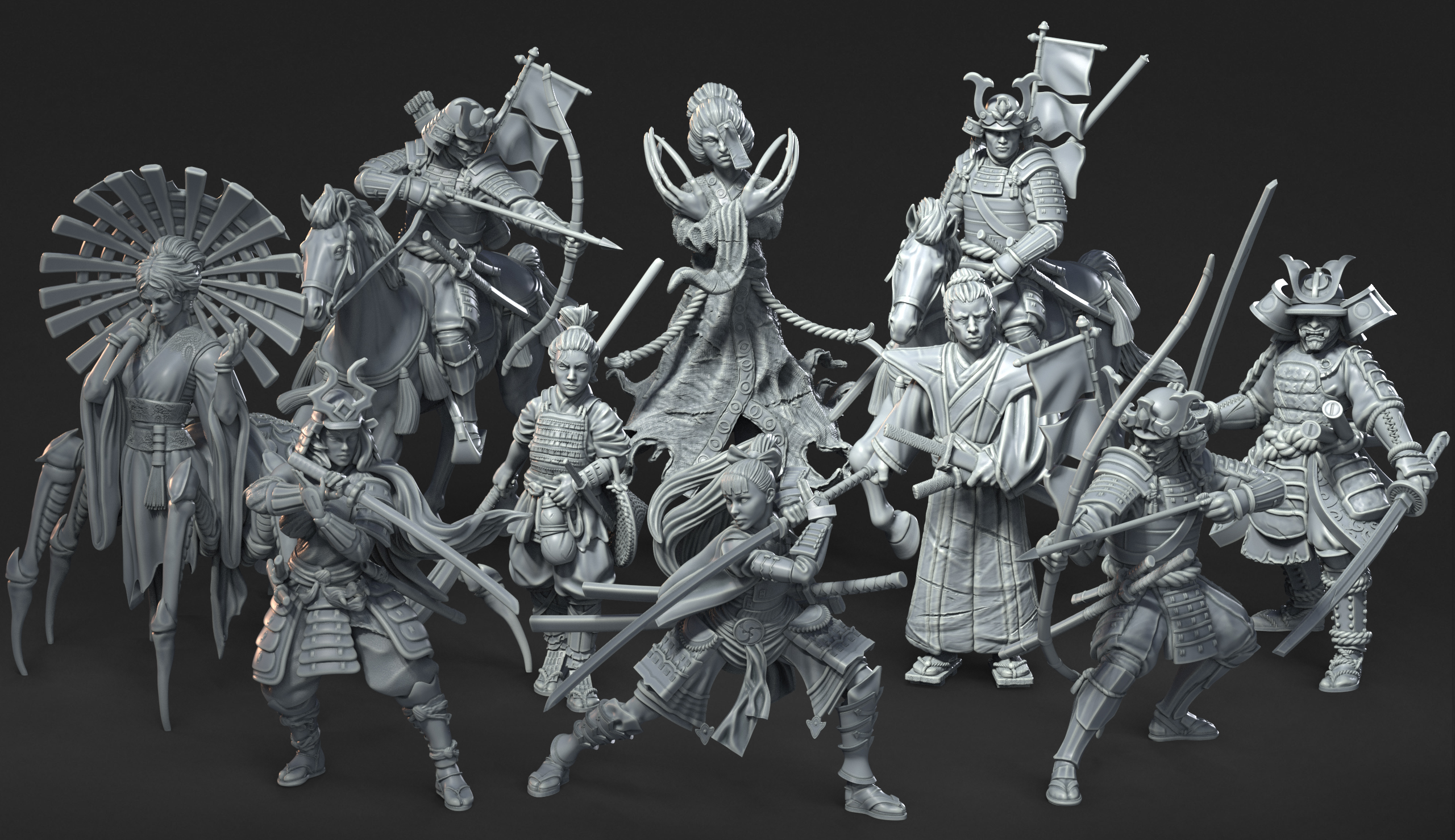 PRE-SUPPORTED Pinnacle State Nihon - 32mm - DnD