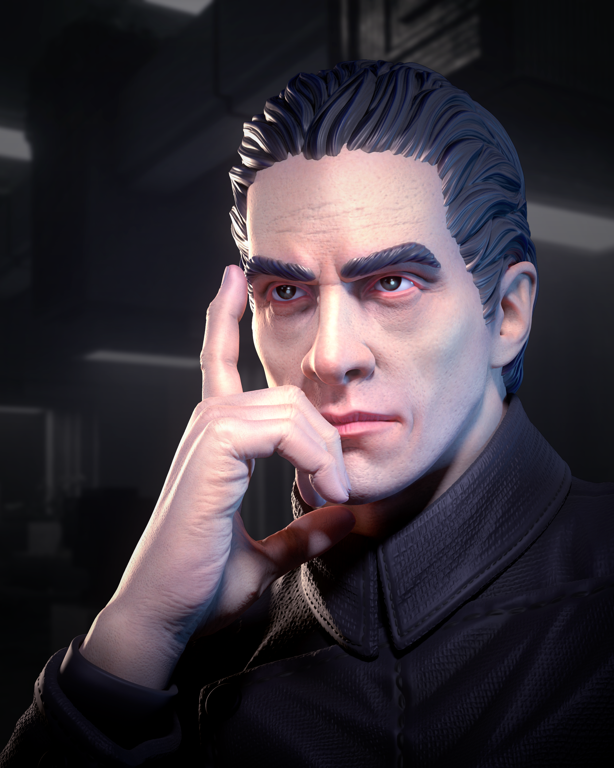 Equilibrium - Christian Bale bust for 3d printing