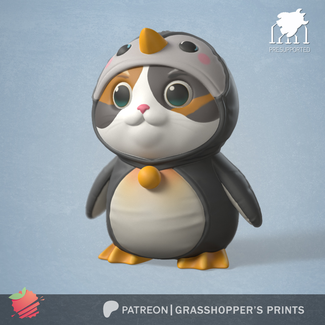 COSTUMED CAT PENGUIN