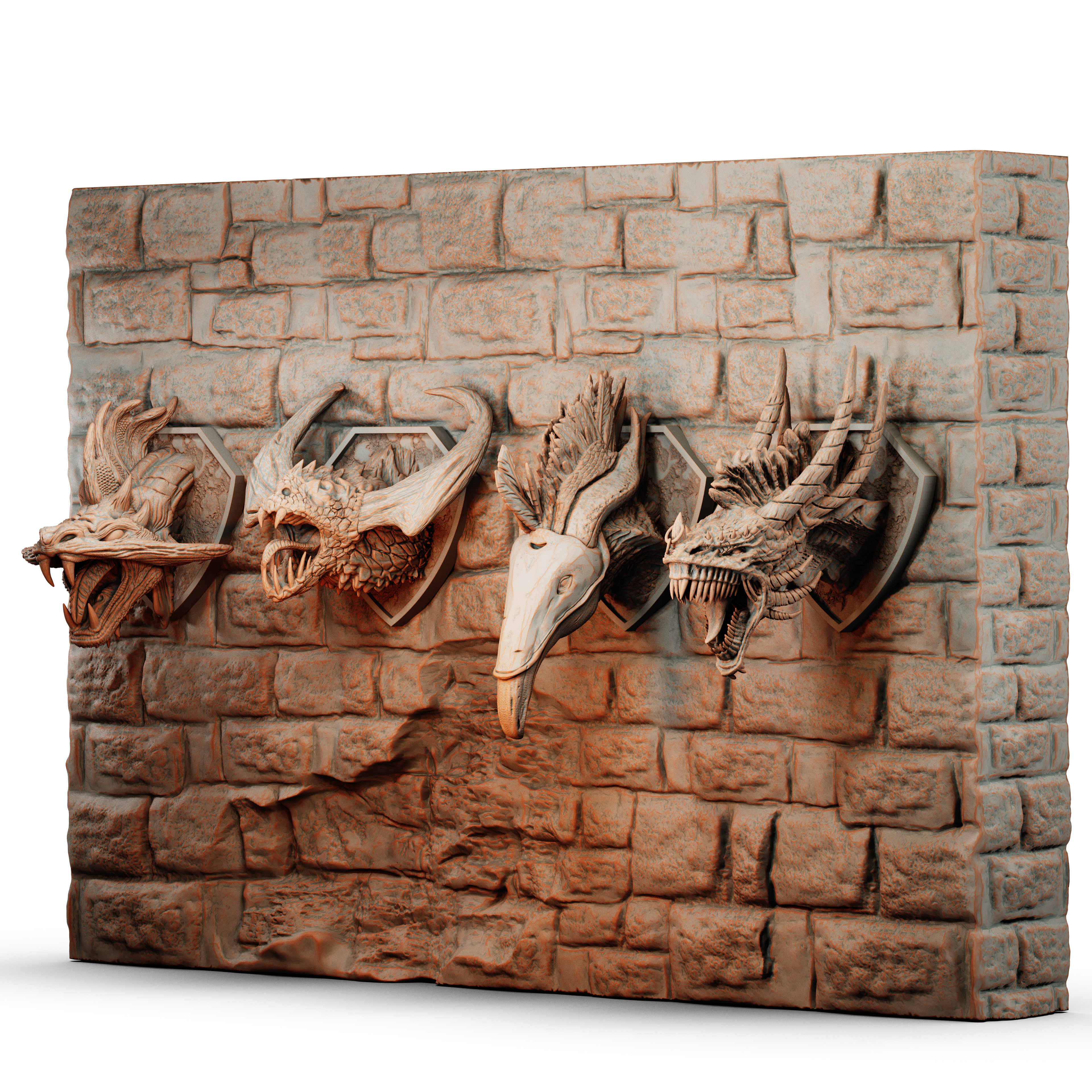 Wyverns' Head "Trophy Version" (Set of 4)